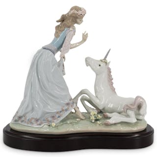 Limited Edition Lladro "Princess and The Unicorn" Porcelain Figurine