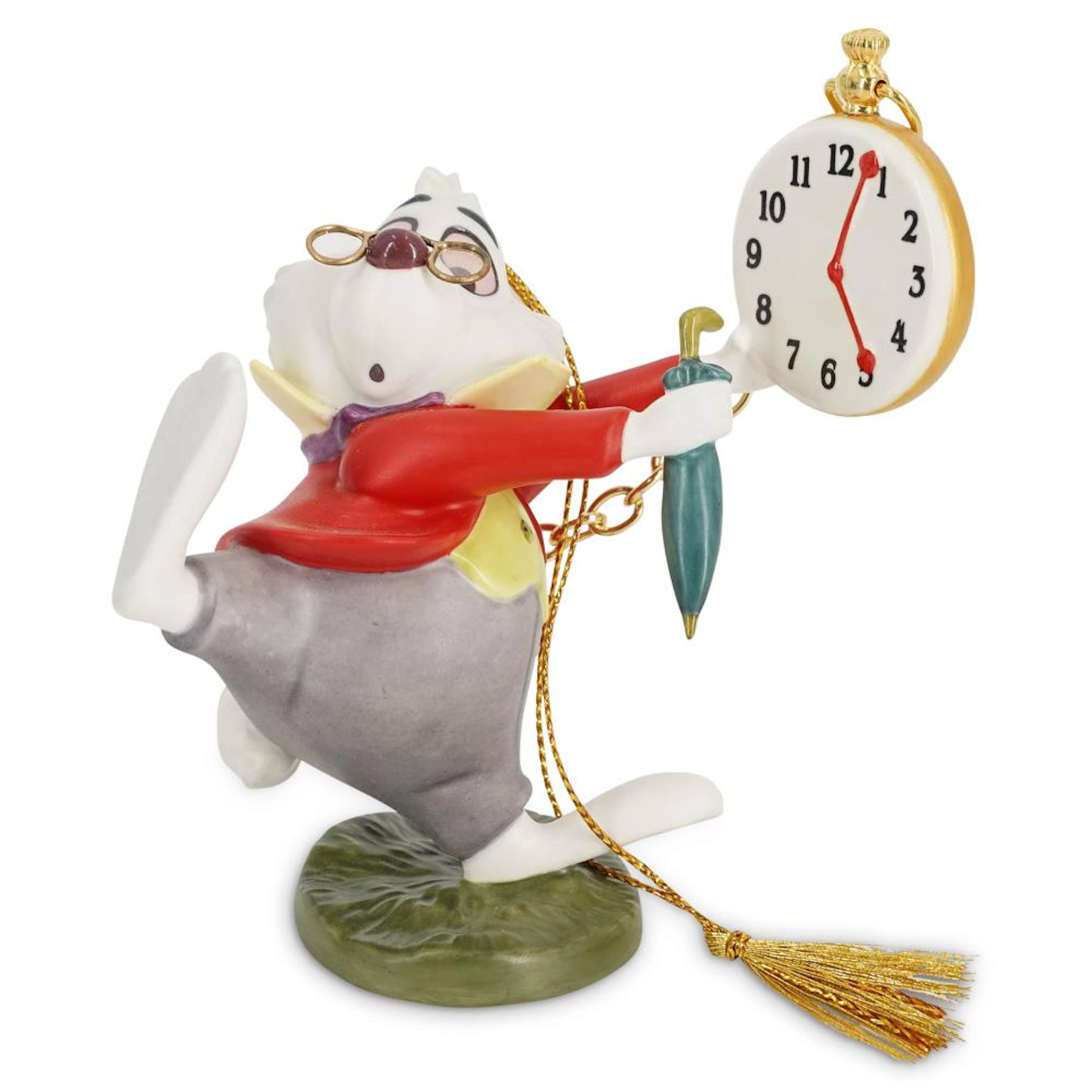 Disney Alice White Rabbit "No Time To Say Hello GoodBye" Ornament