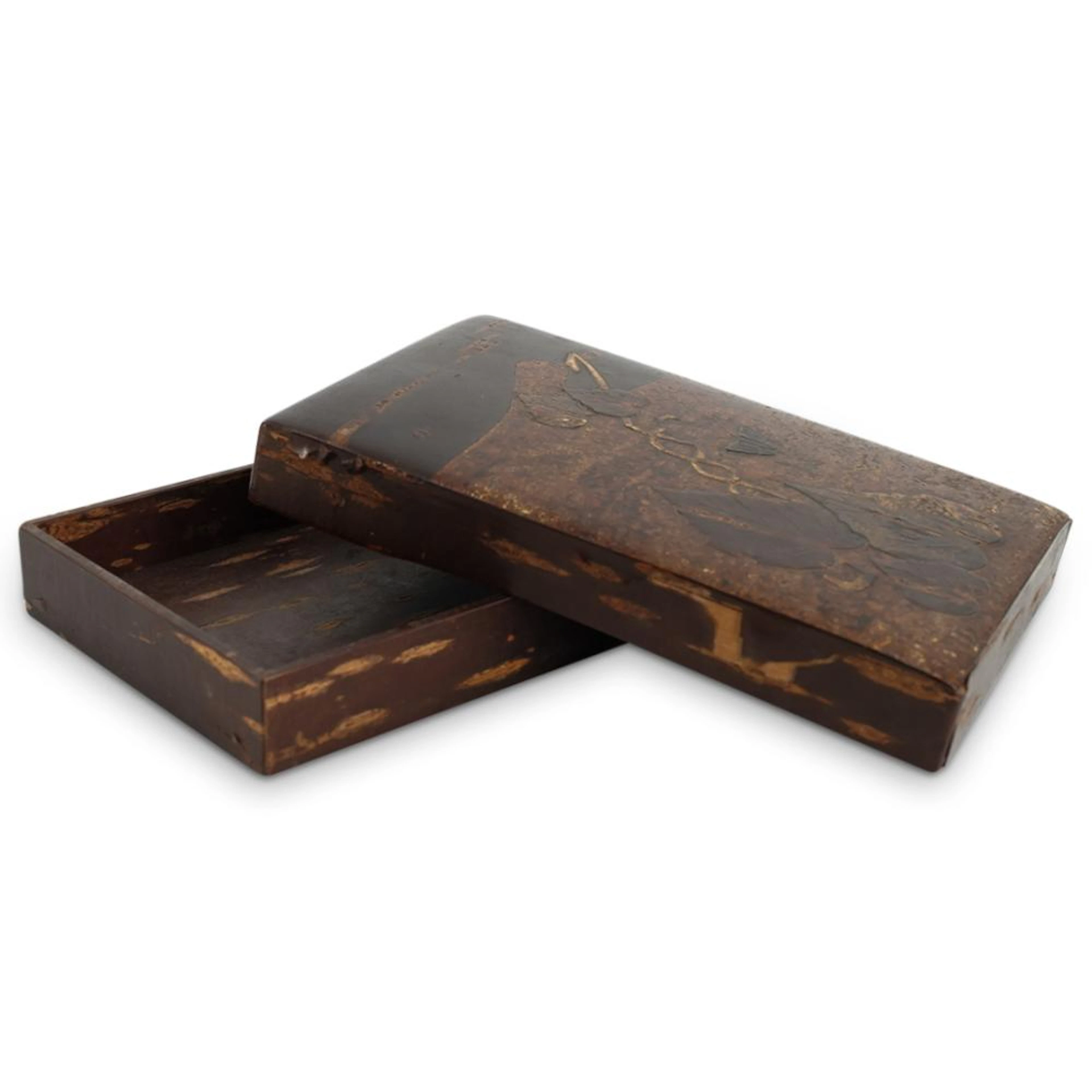 Antique Meiji Japanese Kabazaiku Cherry Bark Box