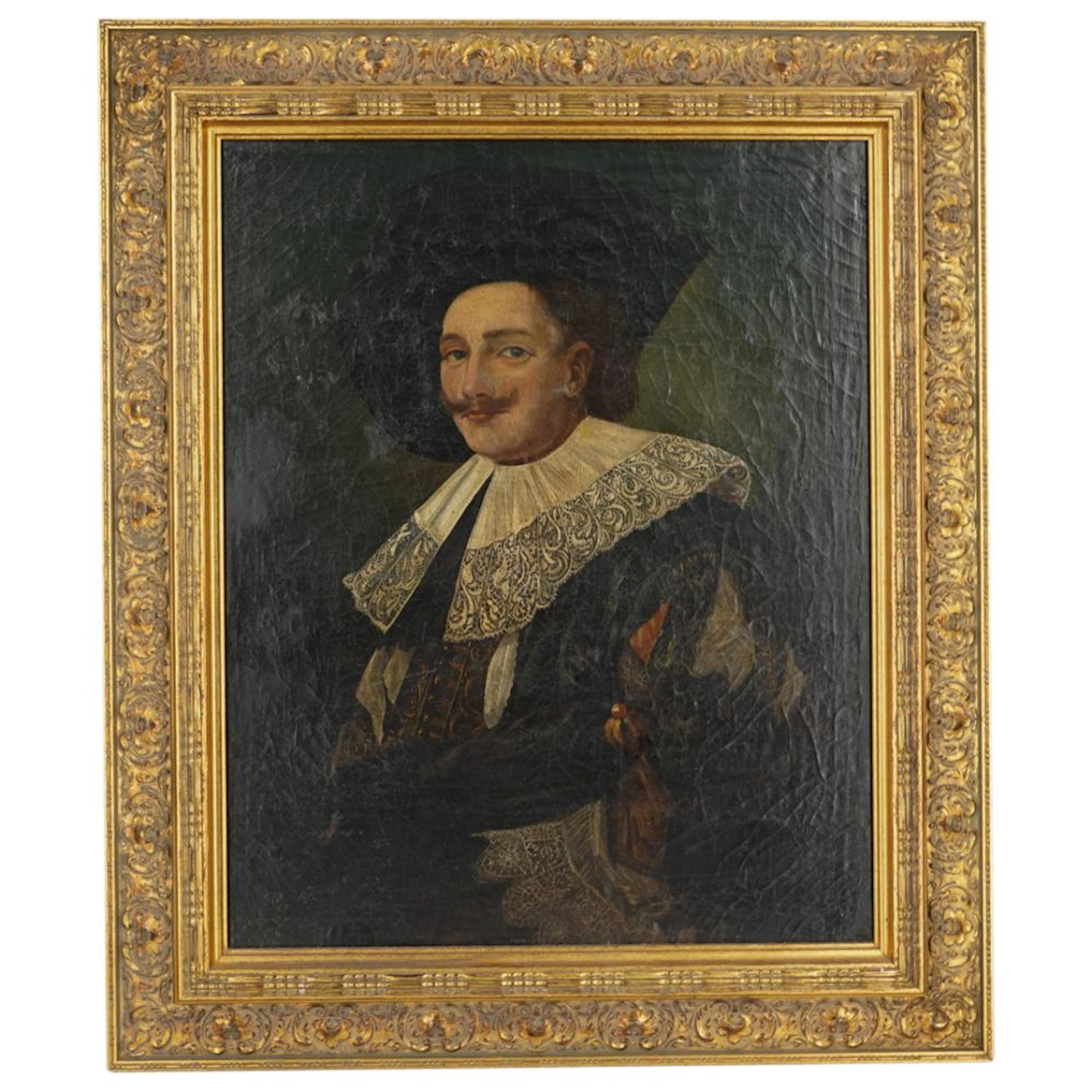 After Frans Hals "The Laughing Cavalier" Antique Oil on Canvas