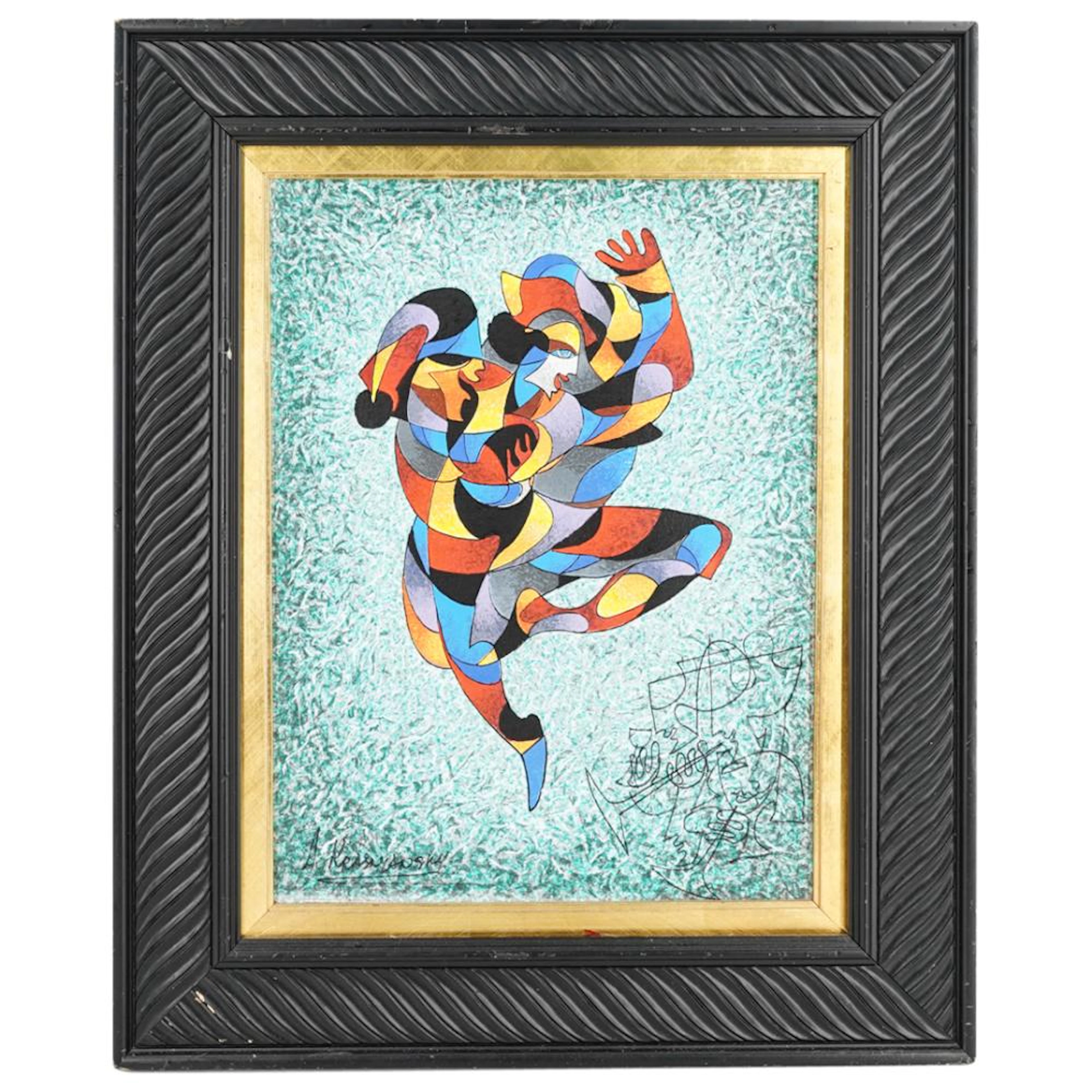 Anatole Krasnyansky "Dancing a Jig" Signed Serigraph