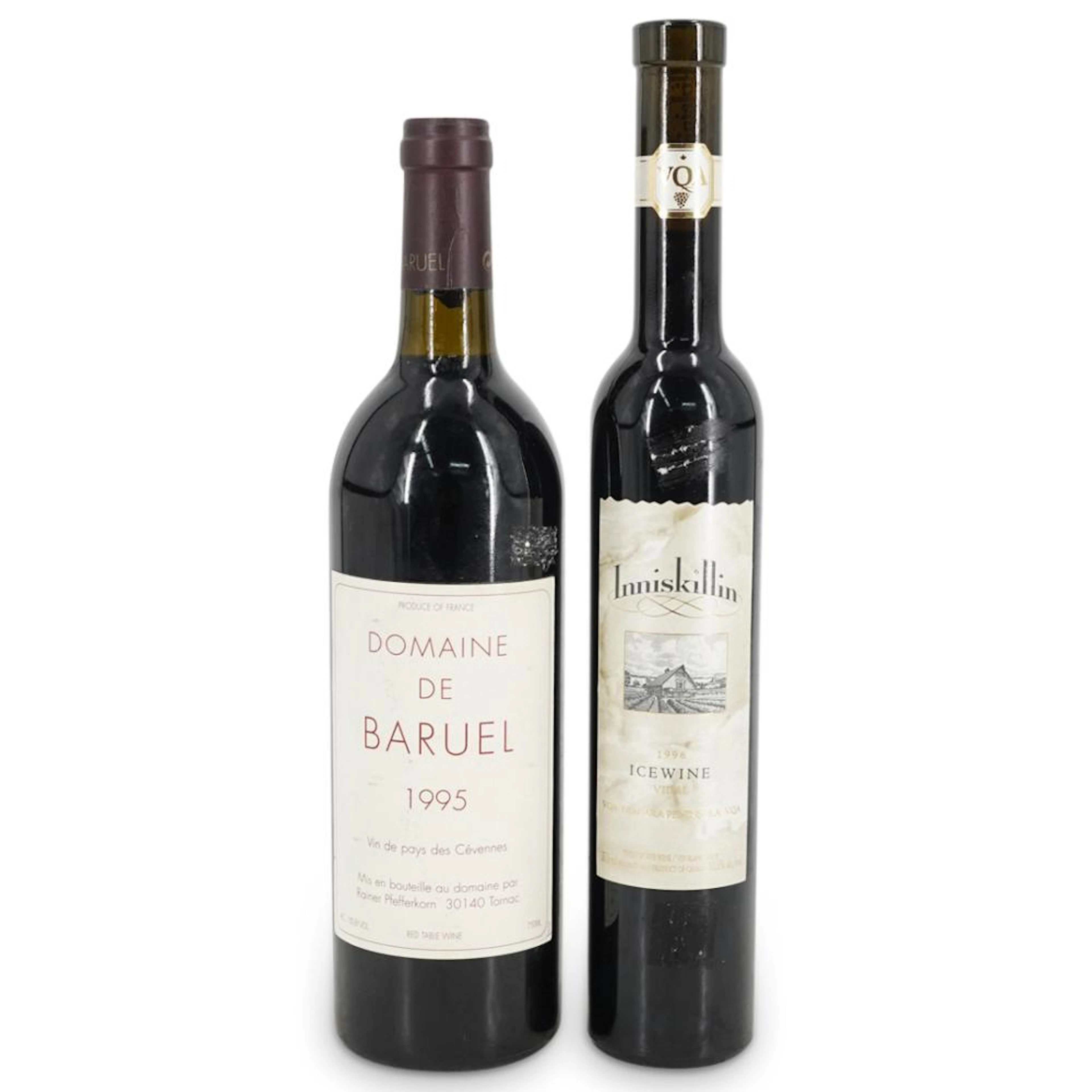 (2 Pc) Canadian And French Assorted Wine Bottles