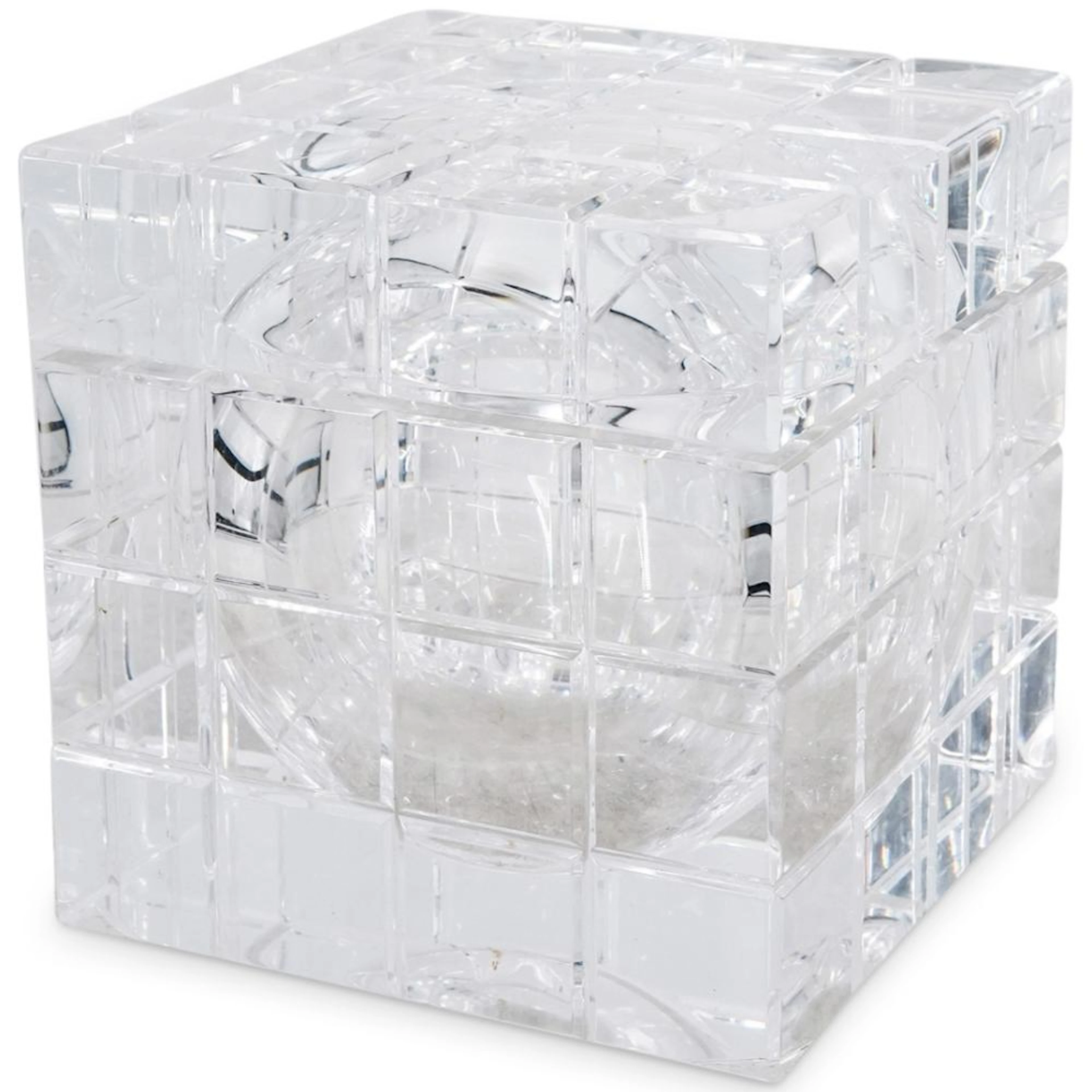 Alessandro Albrizzi (1934-1994) Lucite Cube Ice Bucket