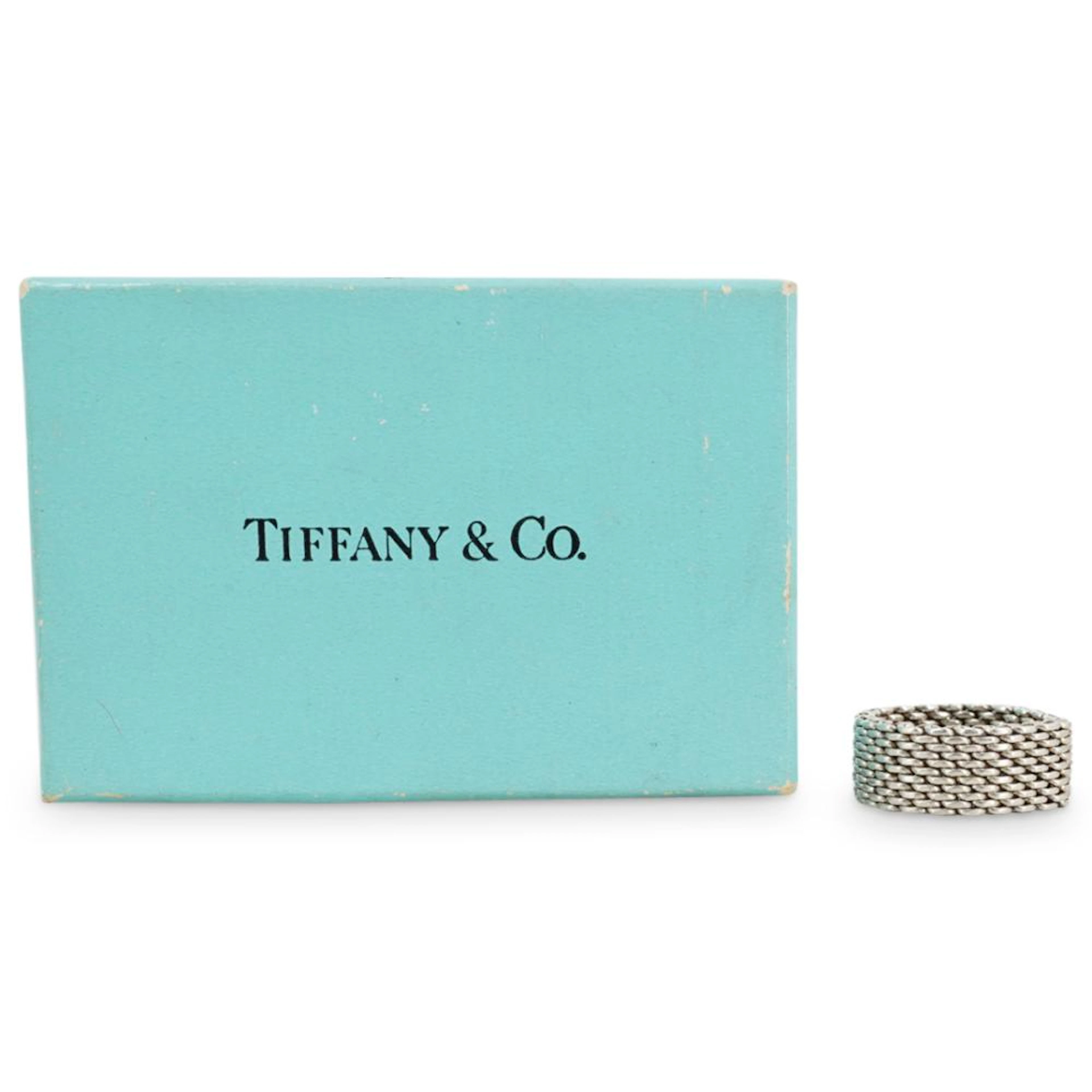 Tiffany & Co Somerset Sterling Silver Mesh Ring