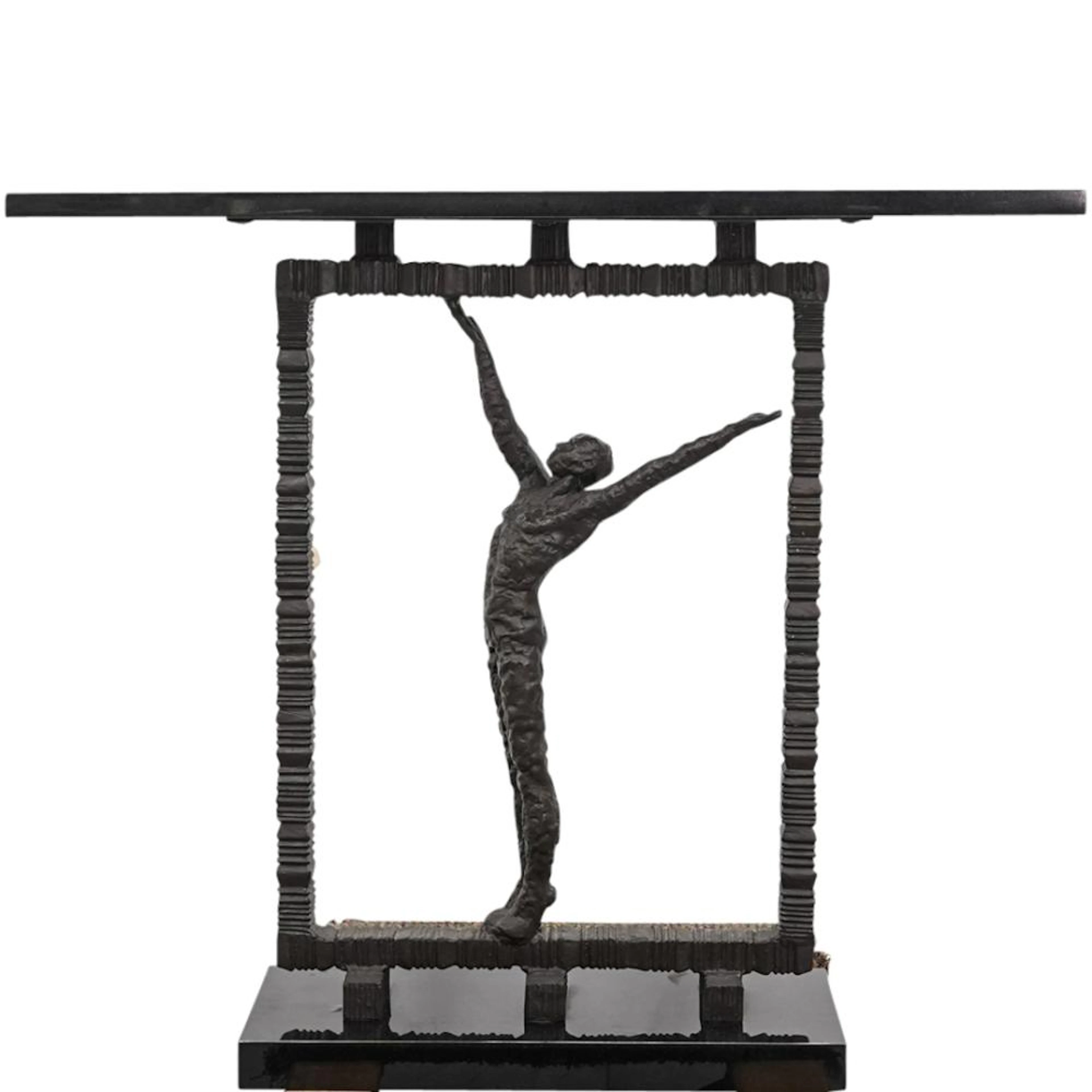 Manner of Alberto Giacometti Modernist Bronze Console Table