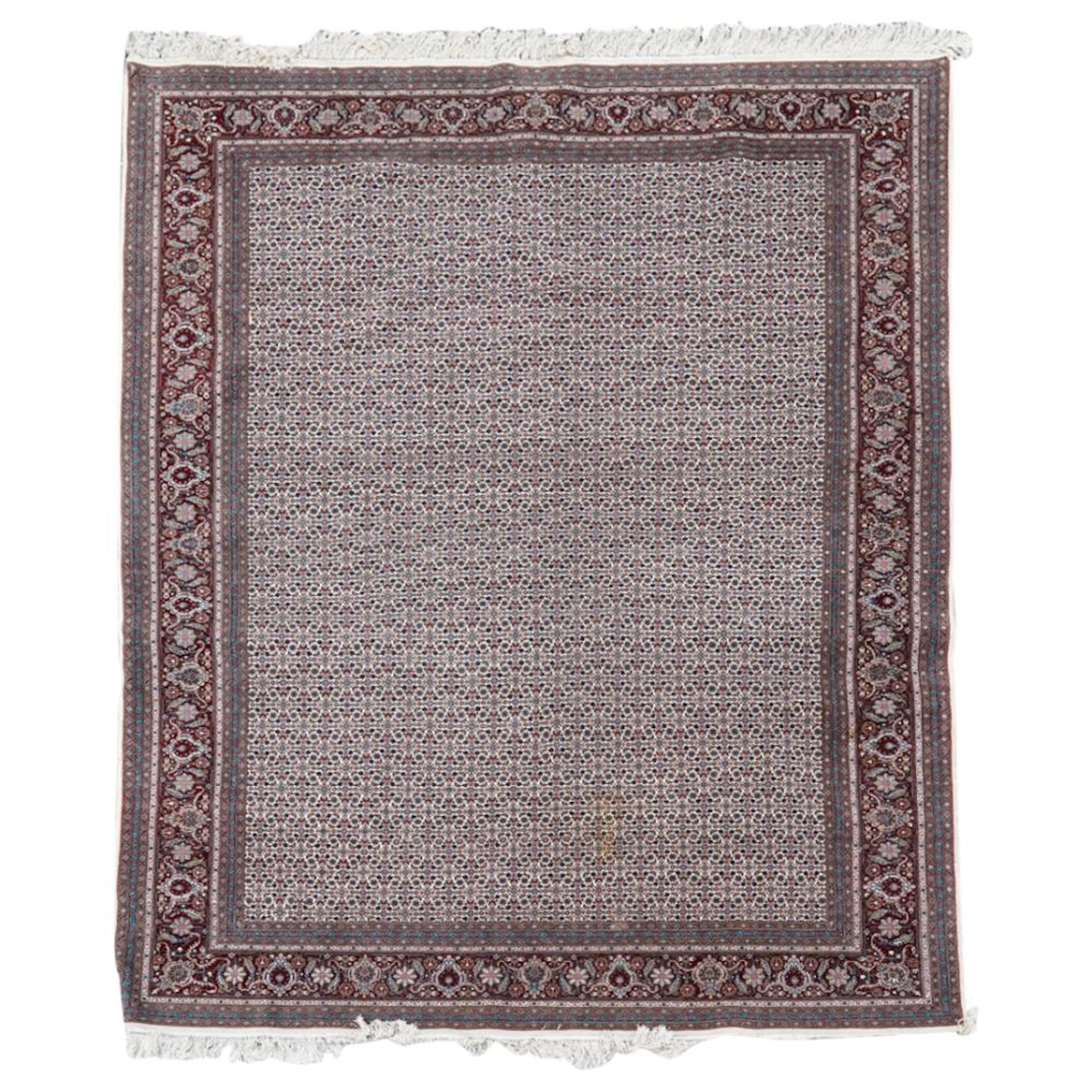 Large Agra Indian Silk & Wool Rug