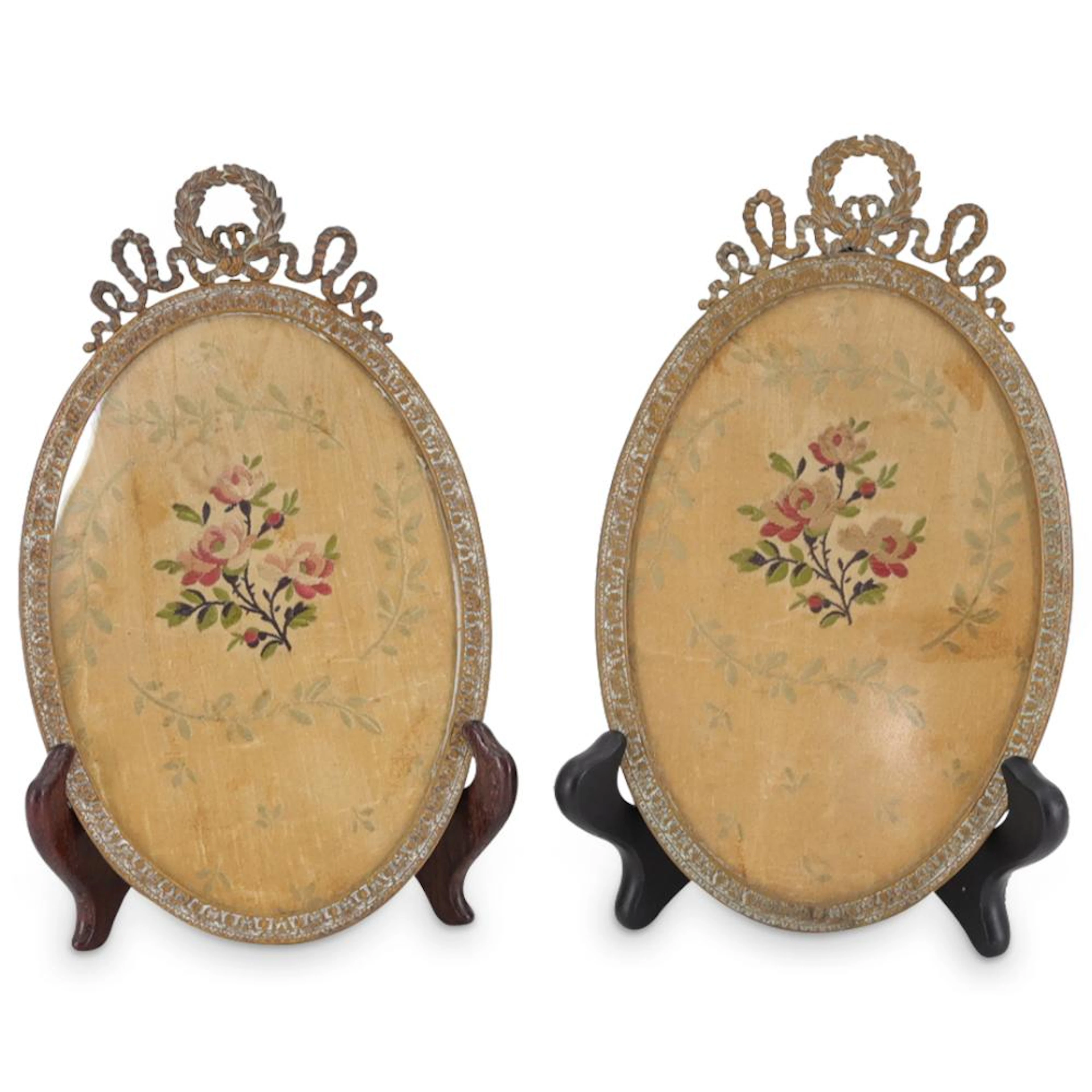 Antique Victorian Miniature Floral Embroidery