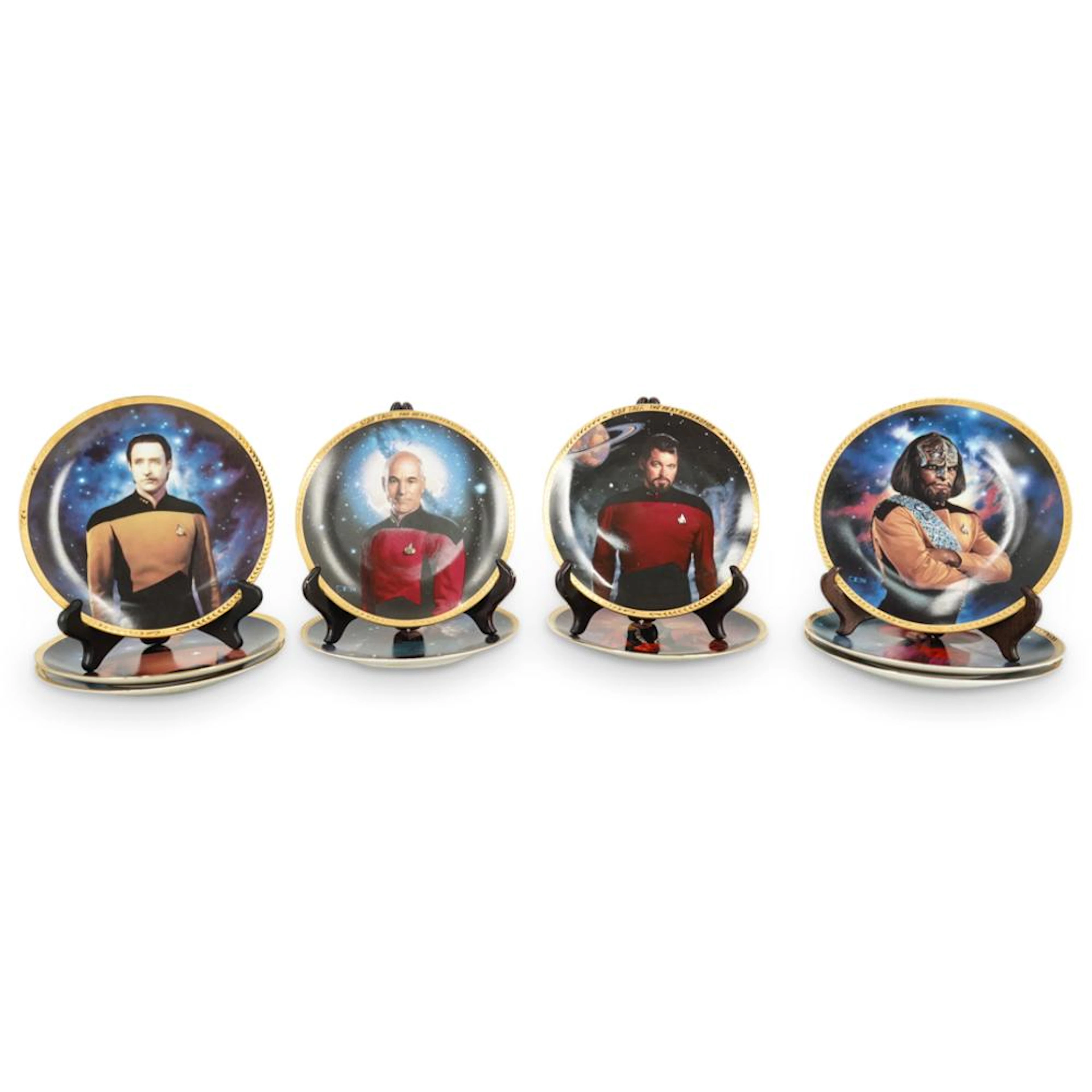 (10 Pc) "Star Trek The Next Generation" Collection Plates