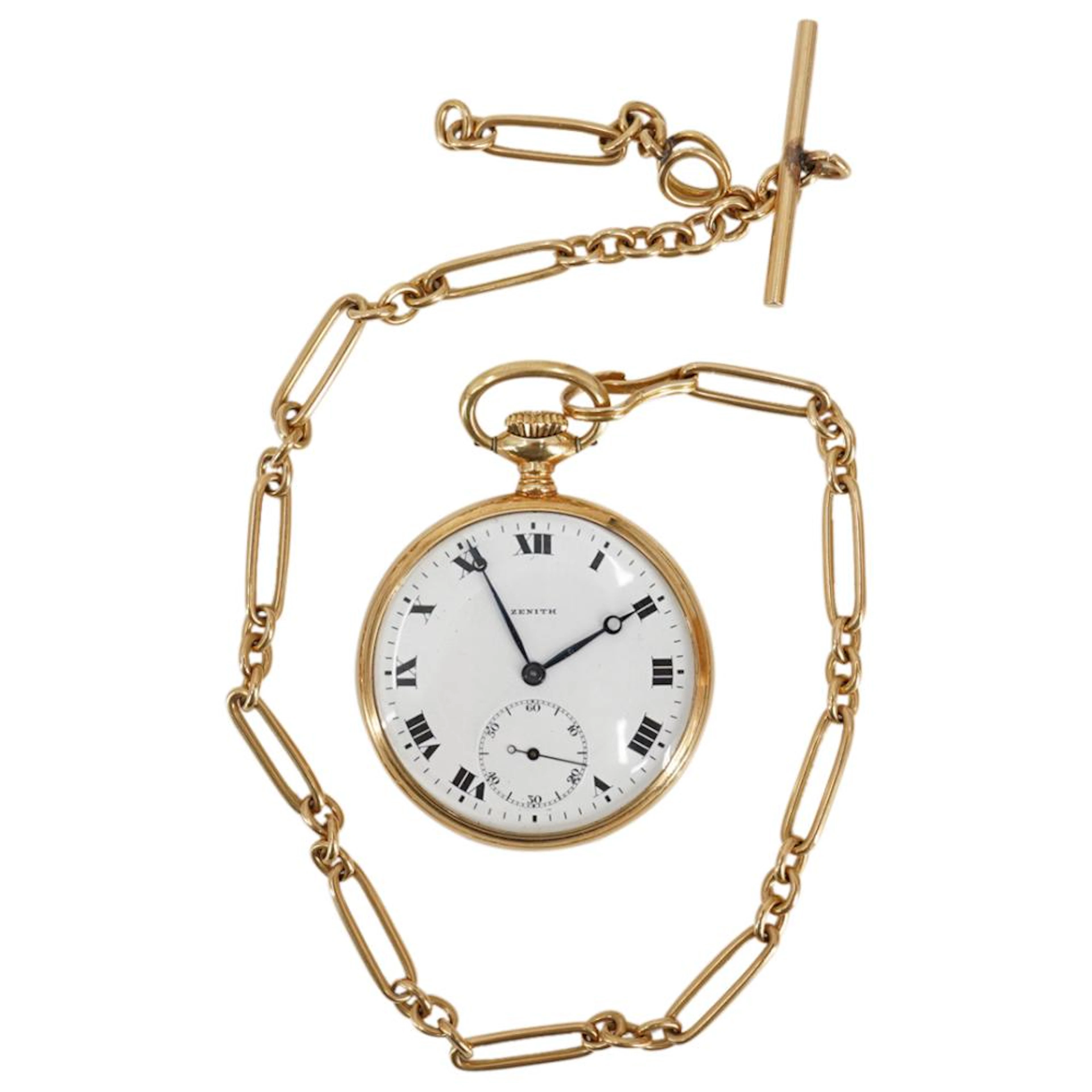 18K Gold Zenith "Grand Prix" Pocket Watch