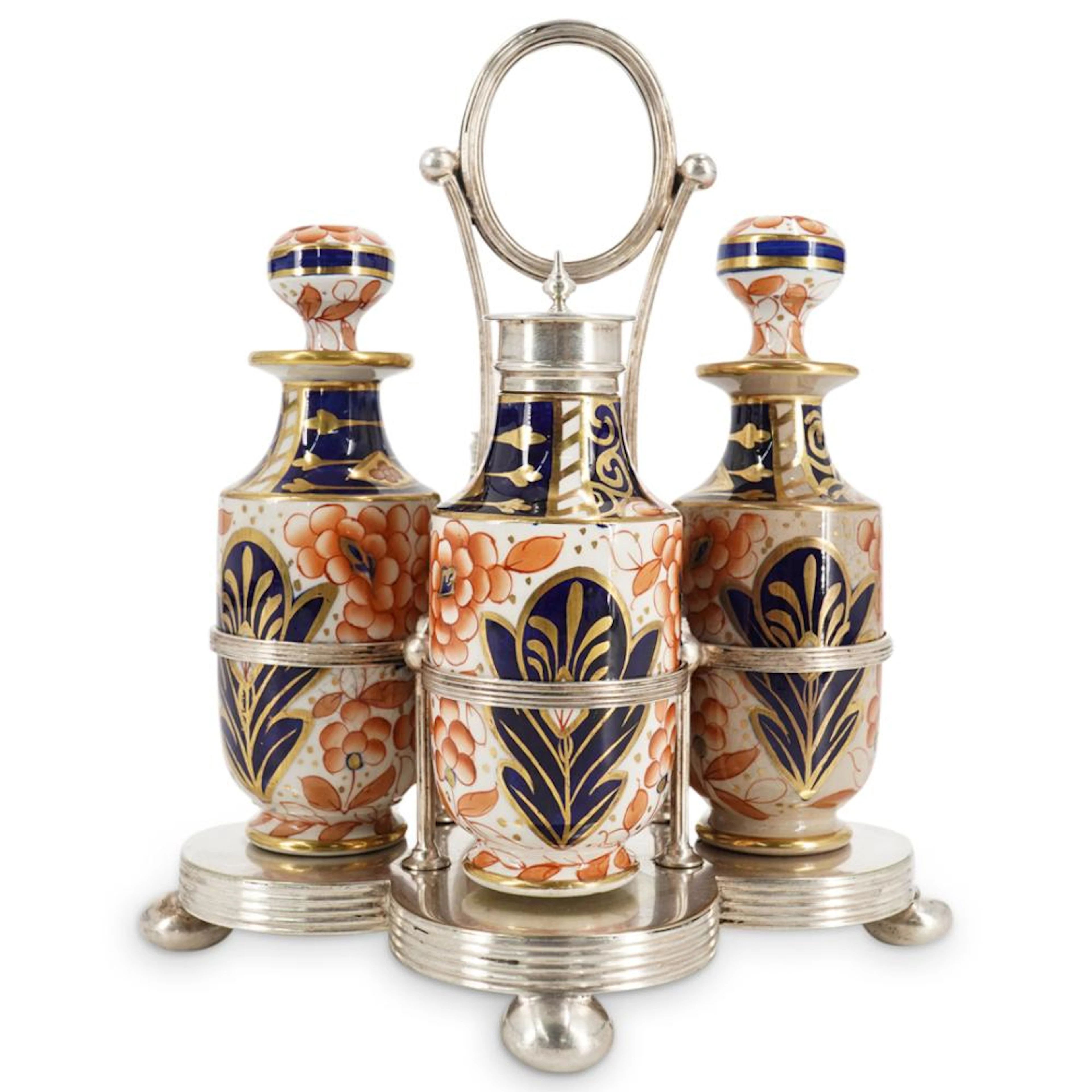 (5 Pc) English Imari Pattern Serving Vessels