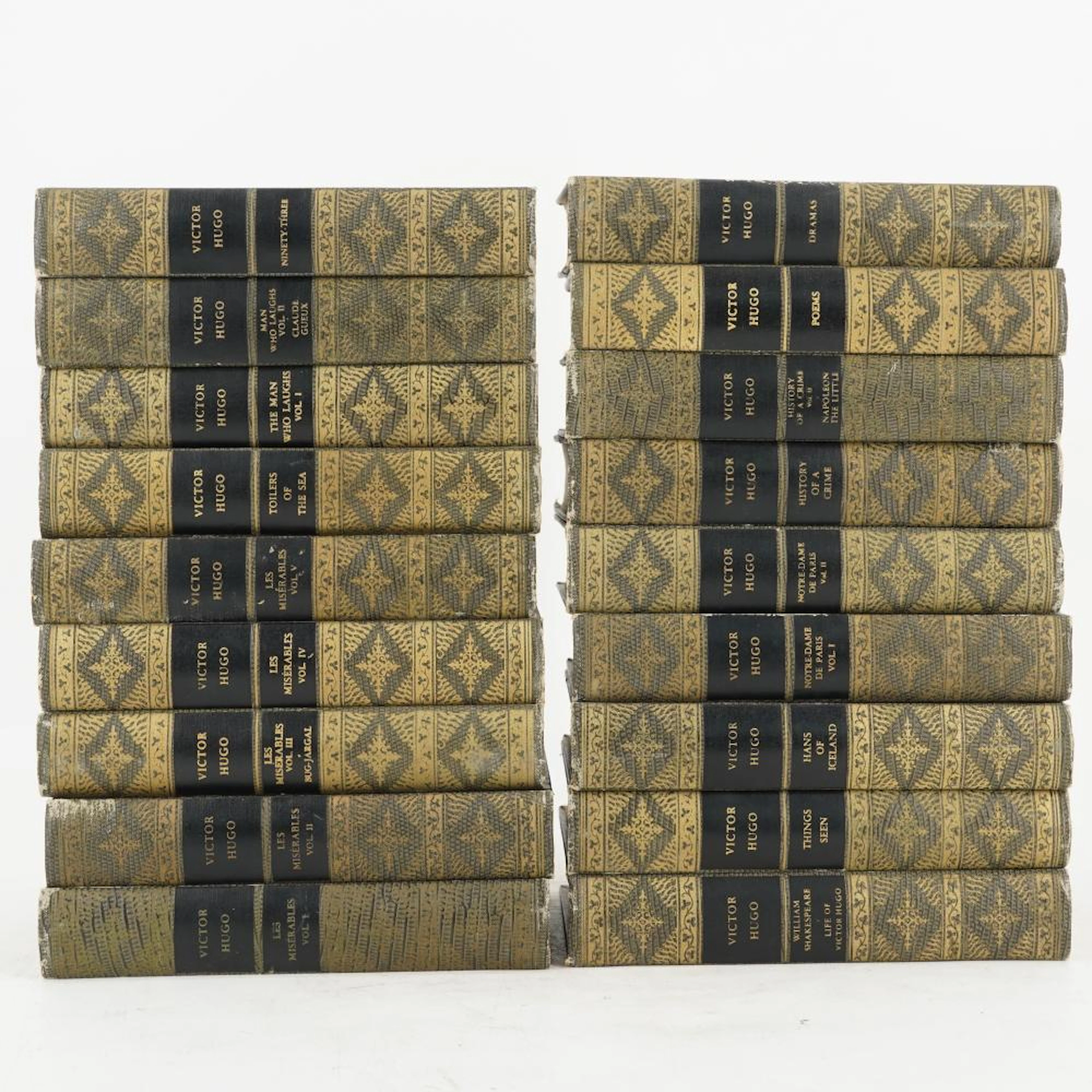 (18Pc) Antique Victor Hugo Book Set