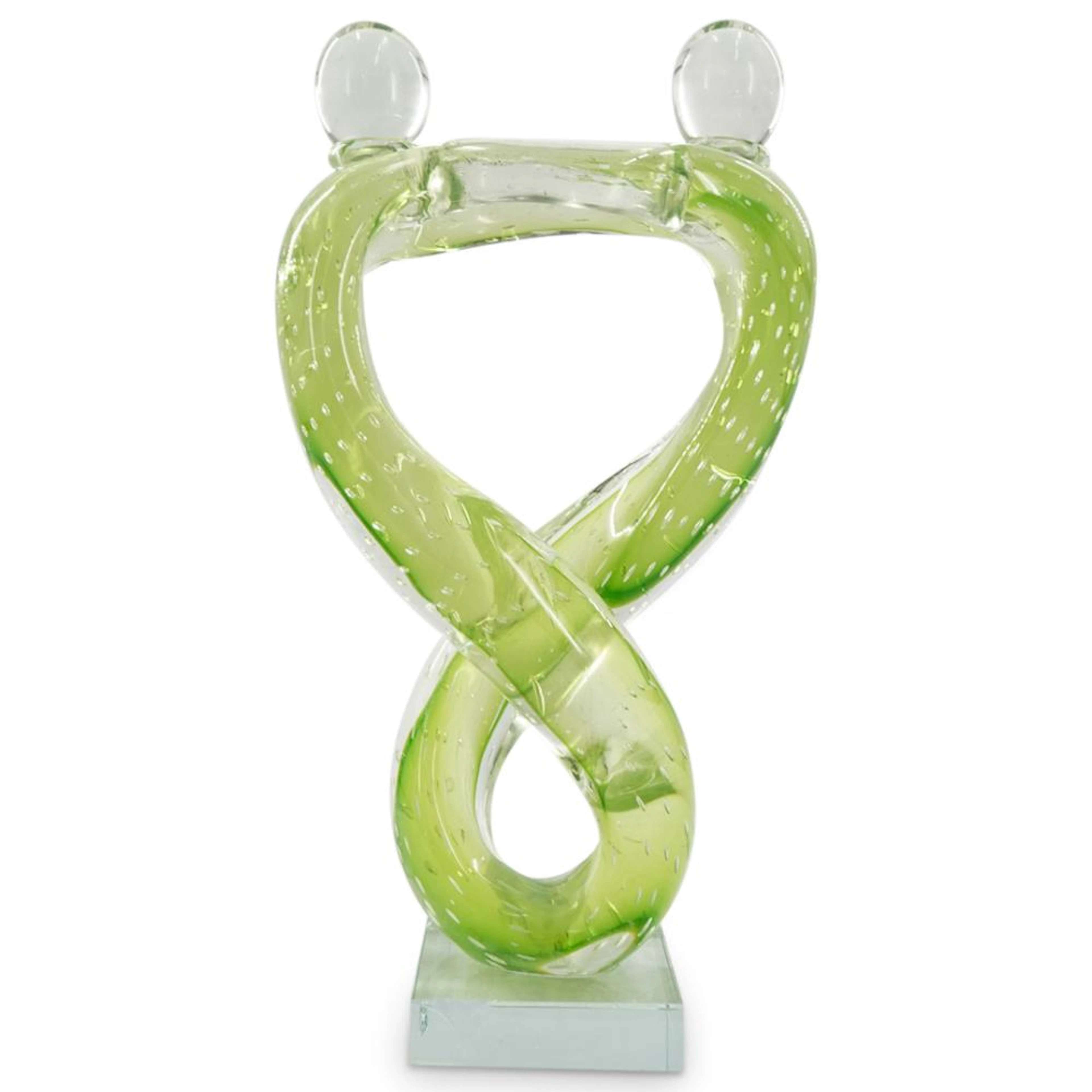 Lavorazione Murano Glass Couple Sculpture