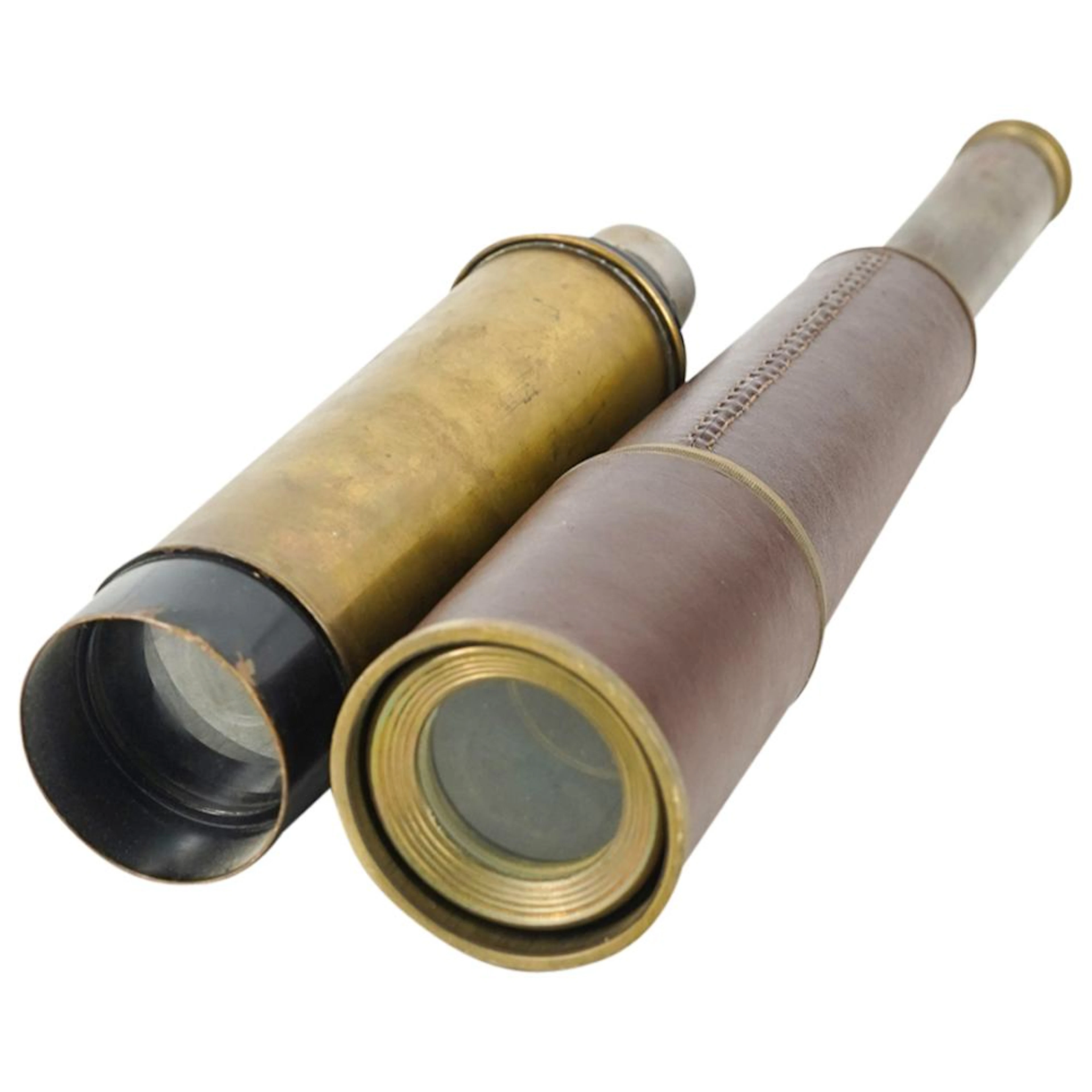 Antique Naval Brass Three Draw Spyglass