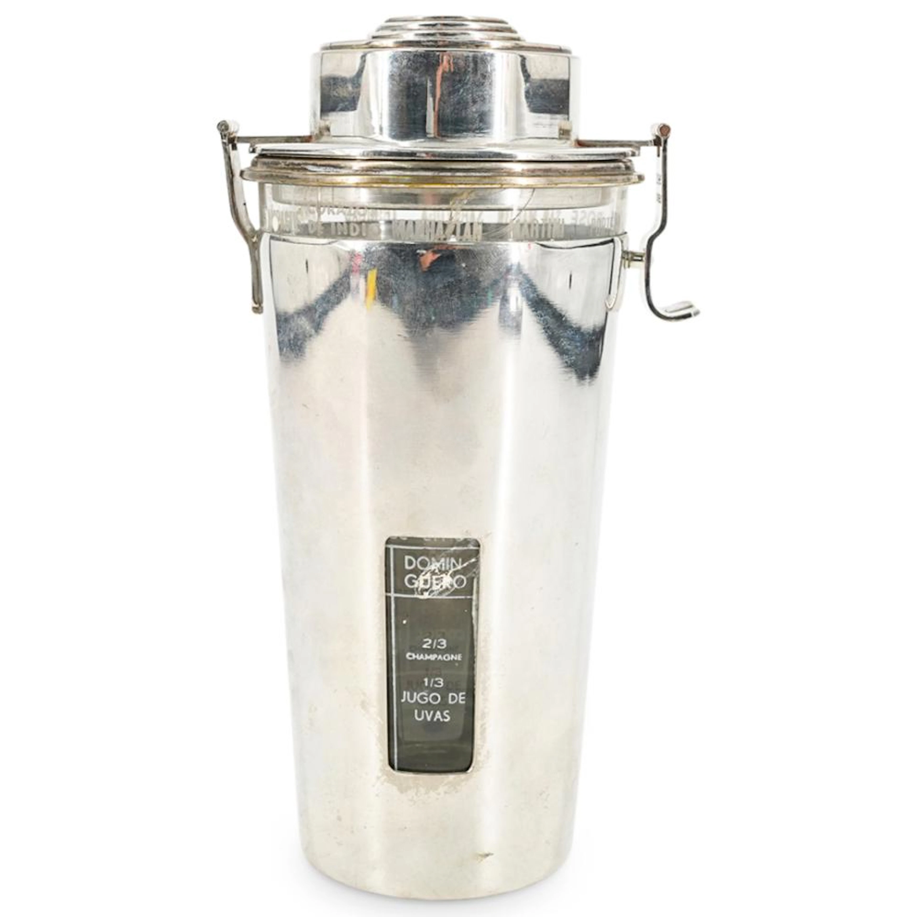 Antique French Modernist Ghiso "The Barman" Cocktail Shaker