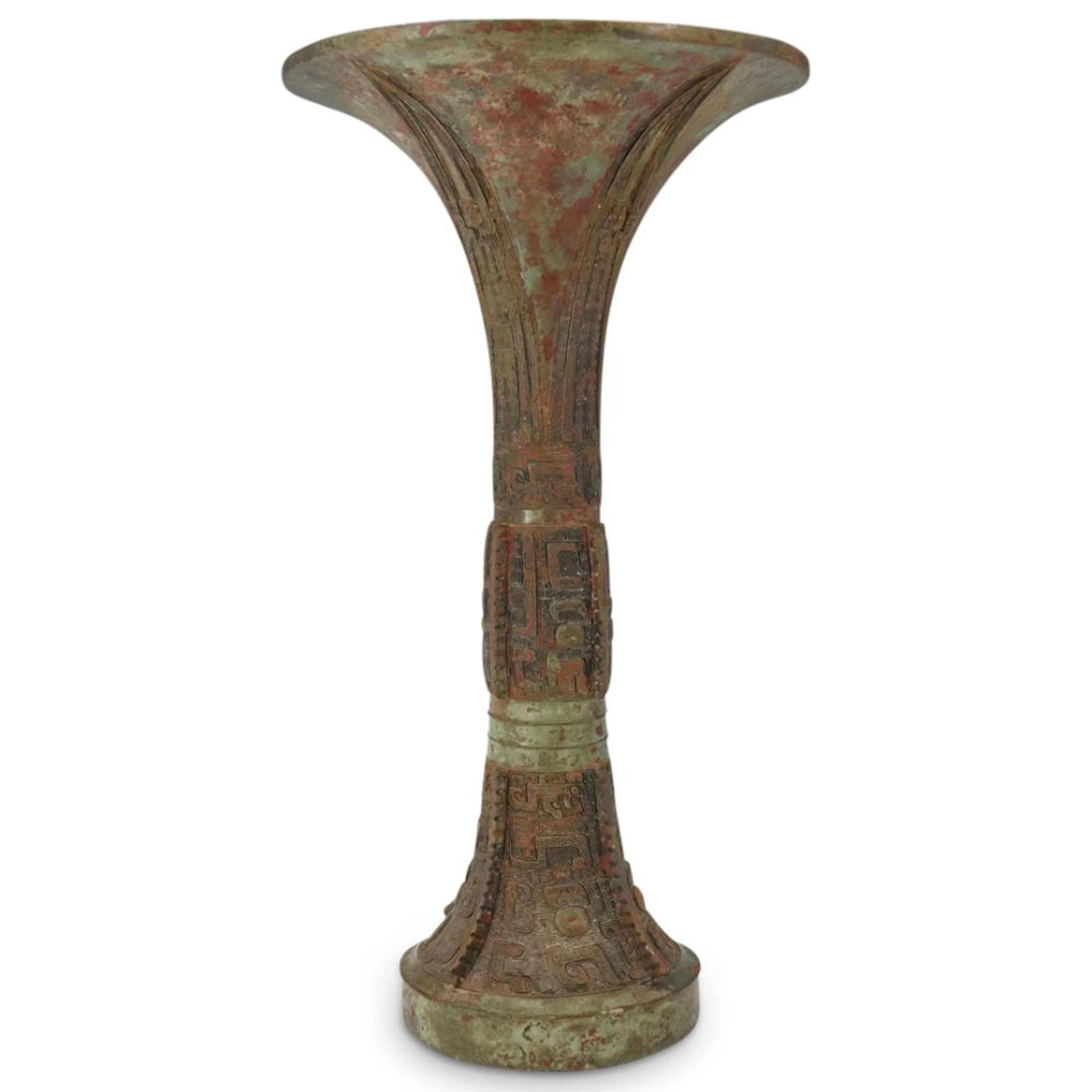 Chinese Shang Dynasty Bronze Gu Drinking Vessel