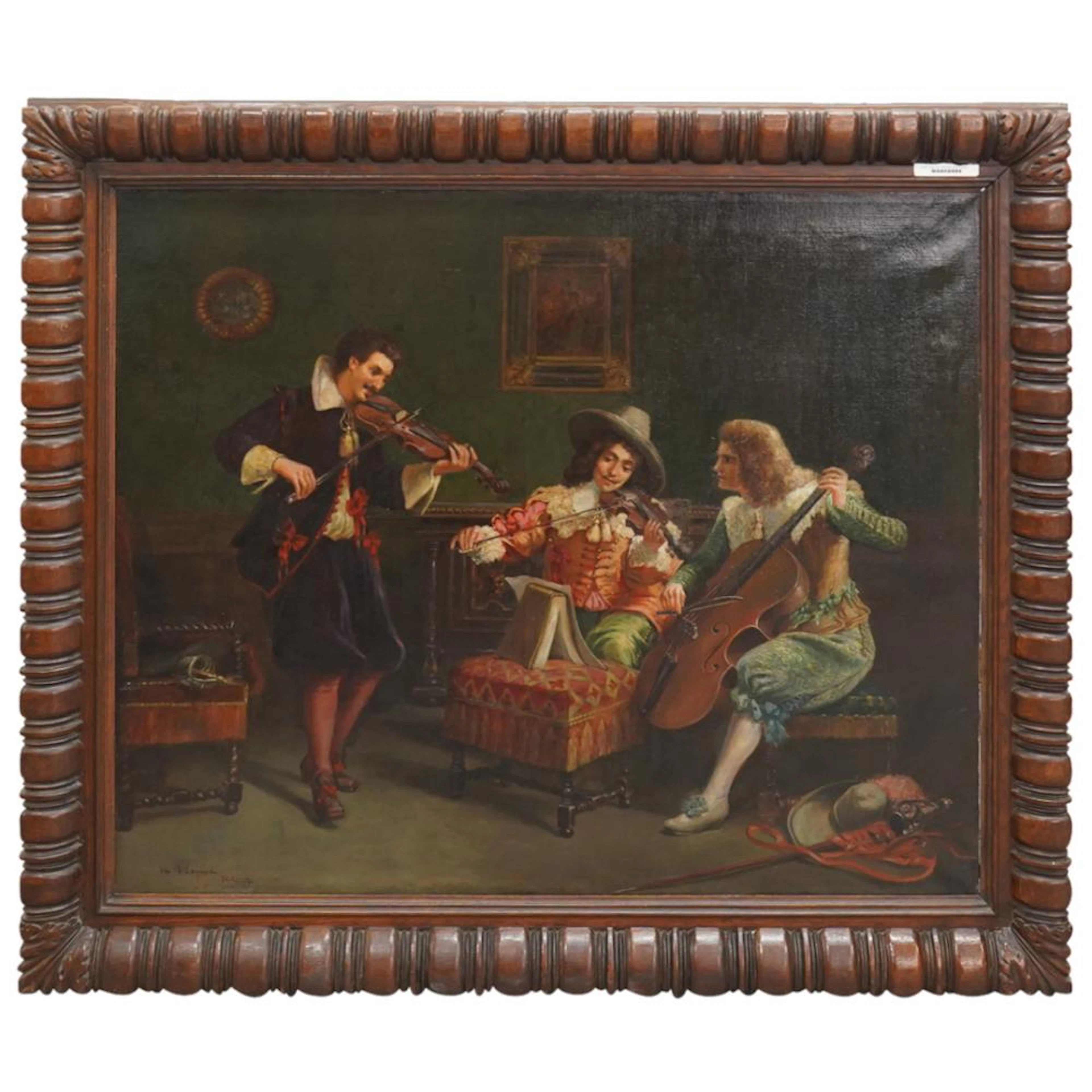 Charles Loyeux (1823-1898) "La Partie De Musique" OOC