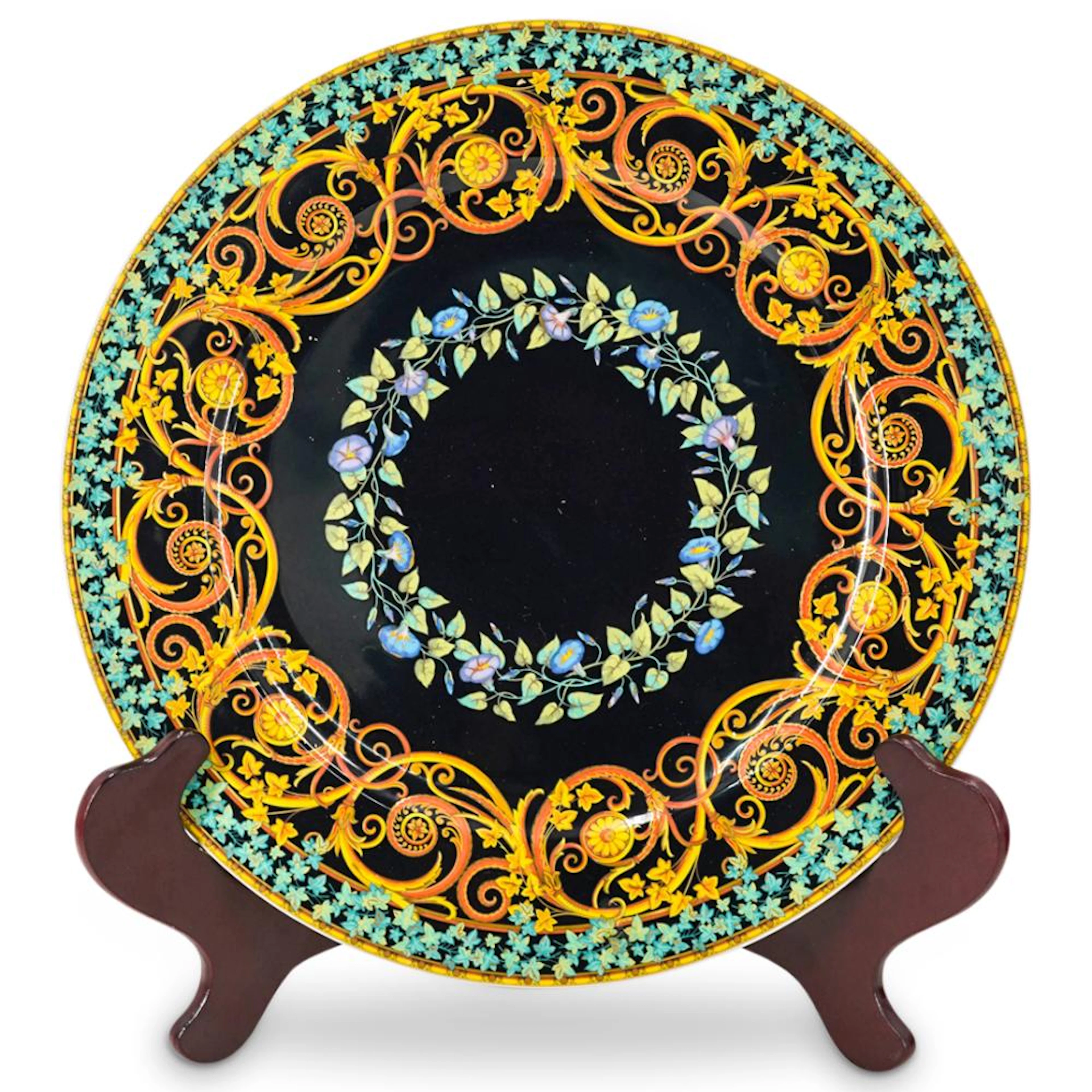 Rosenthal Versace "Gold Ivy" Porcelain Charger Plate