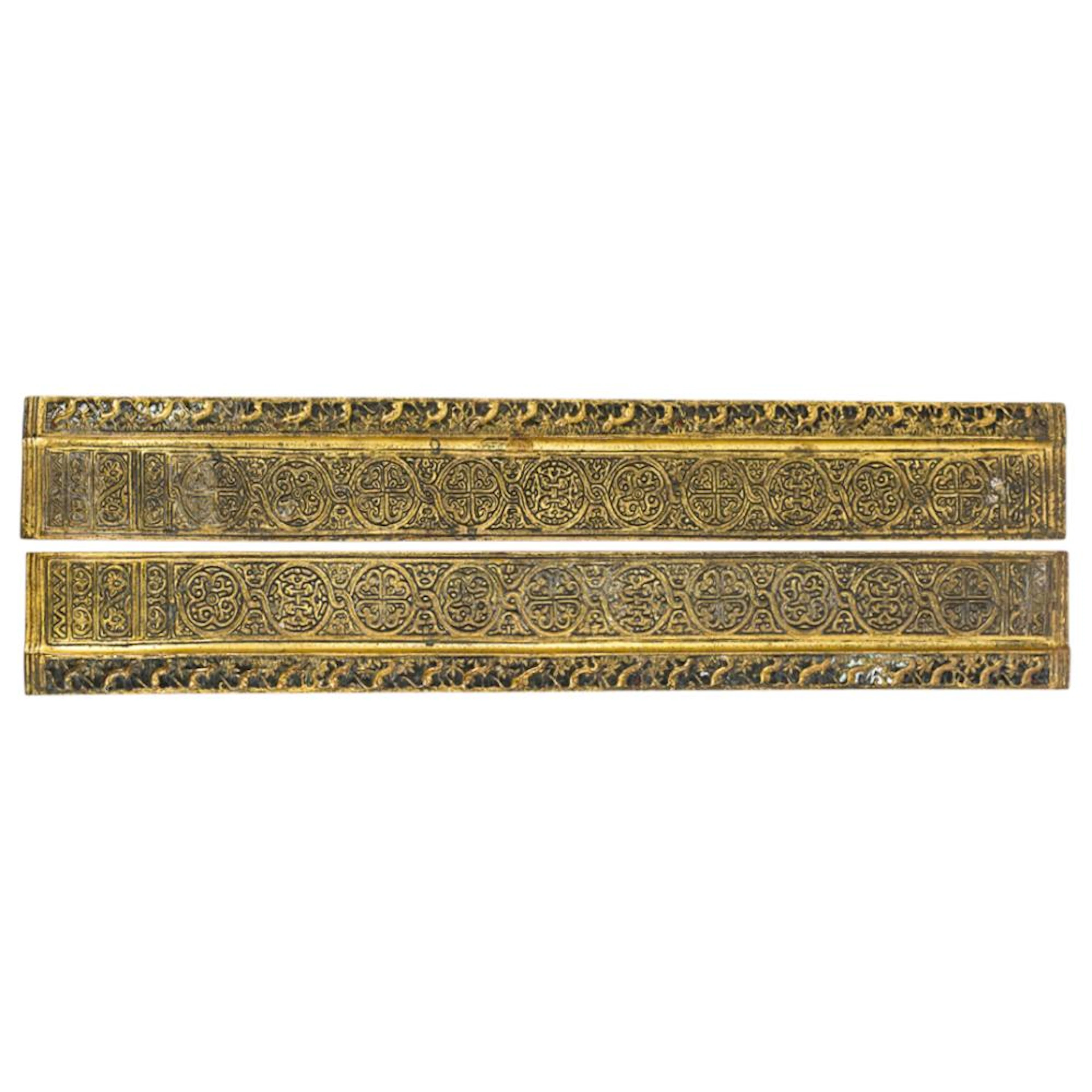 Tiffany Studios "Venetian" Pattern Ink Blotter Ends