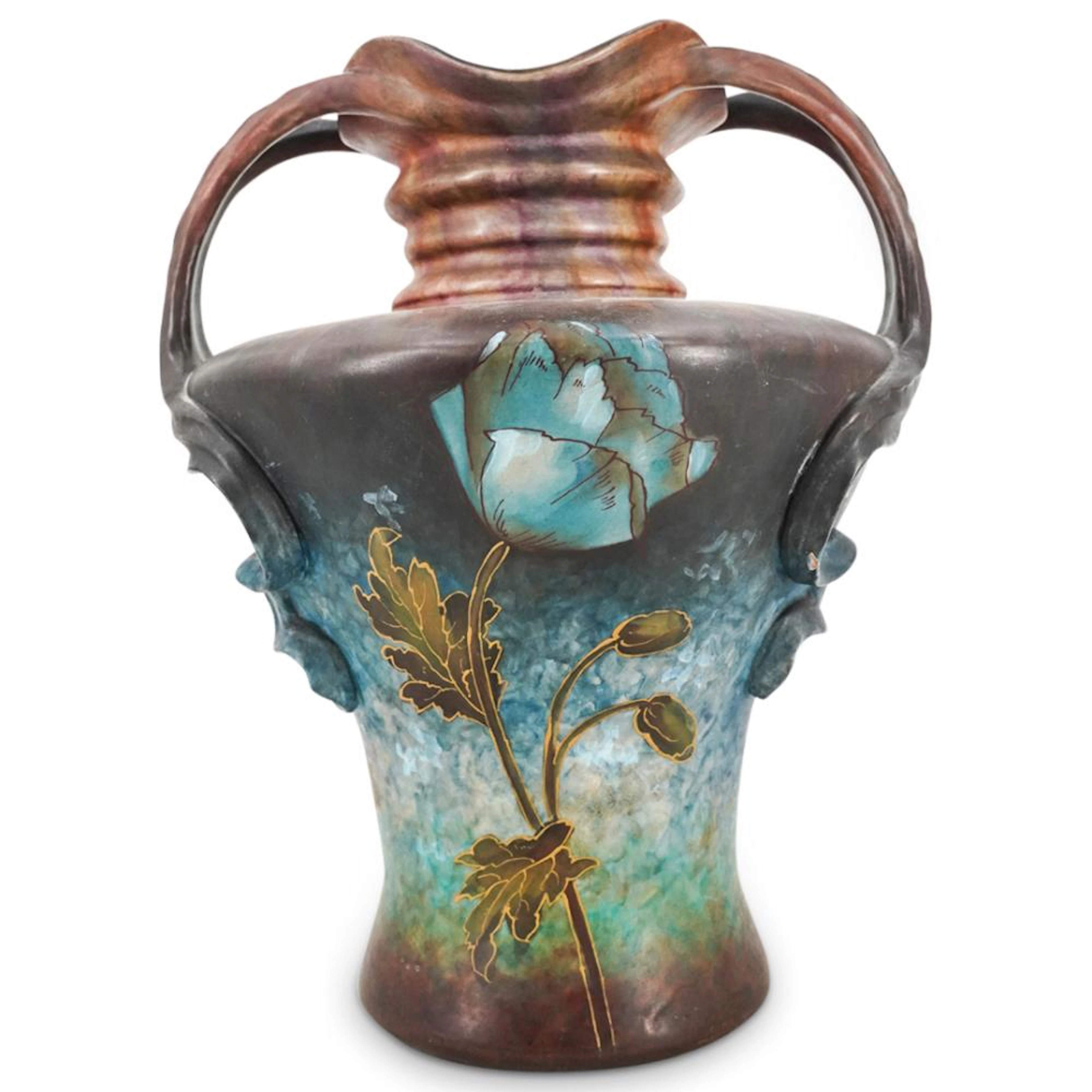 Art Nouveau Signed "J. Muller" Royal Bonn Musterschutz Vase