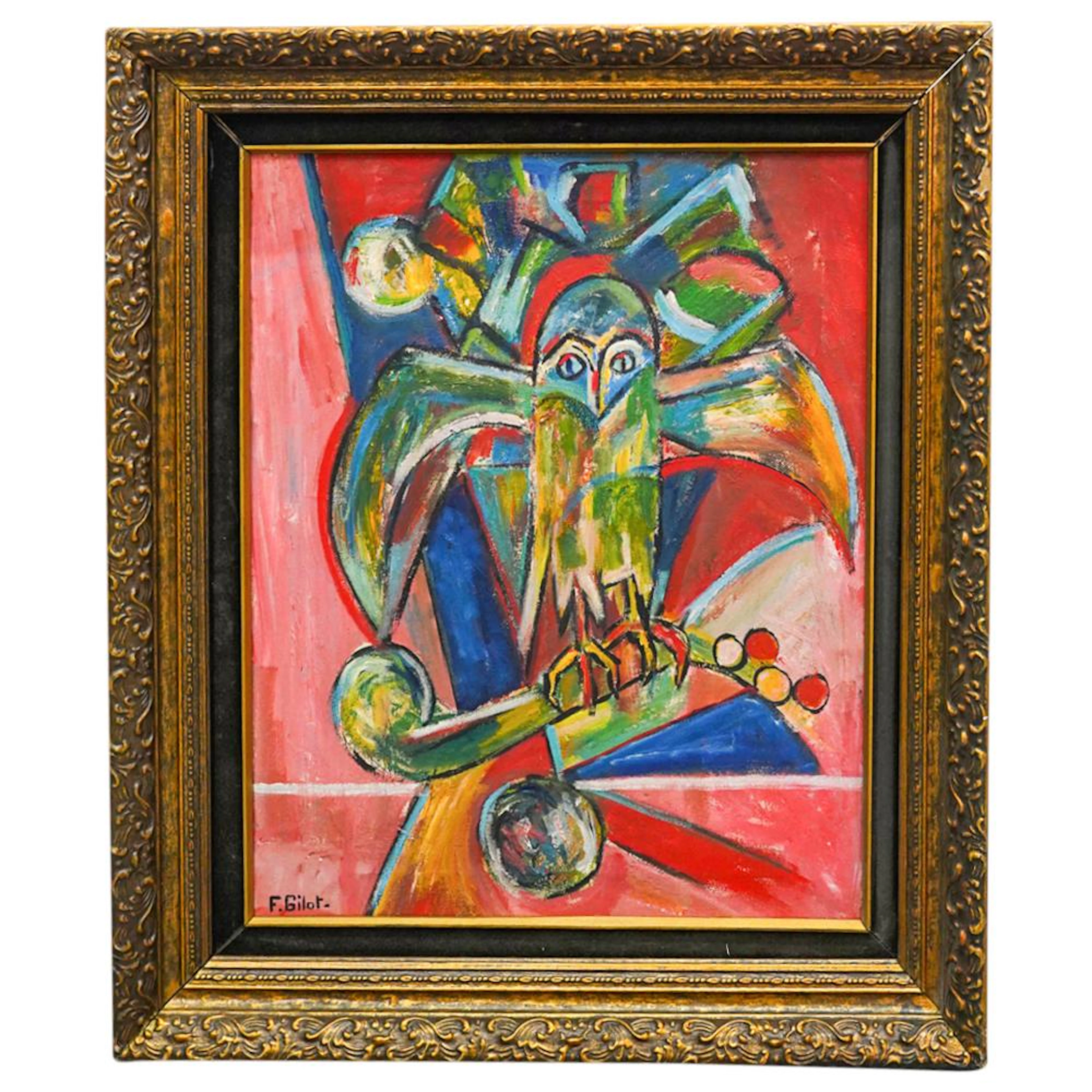After F. Gilot Oil Painting On Canvas