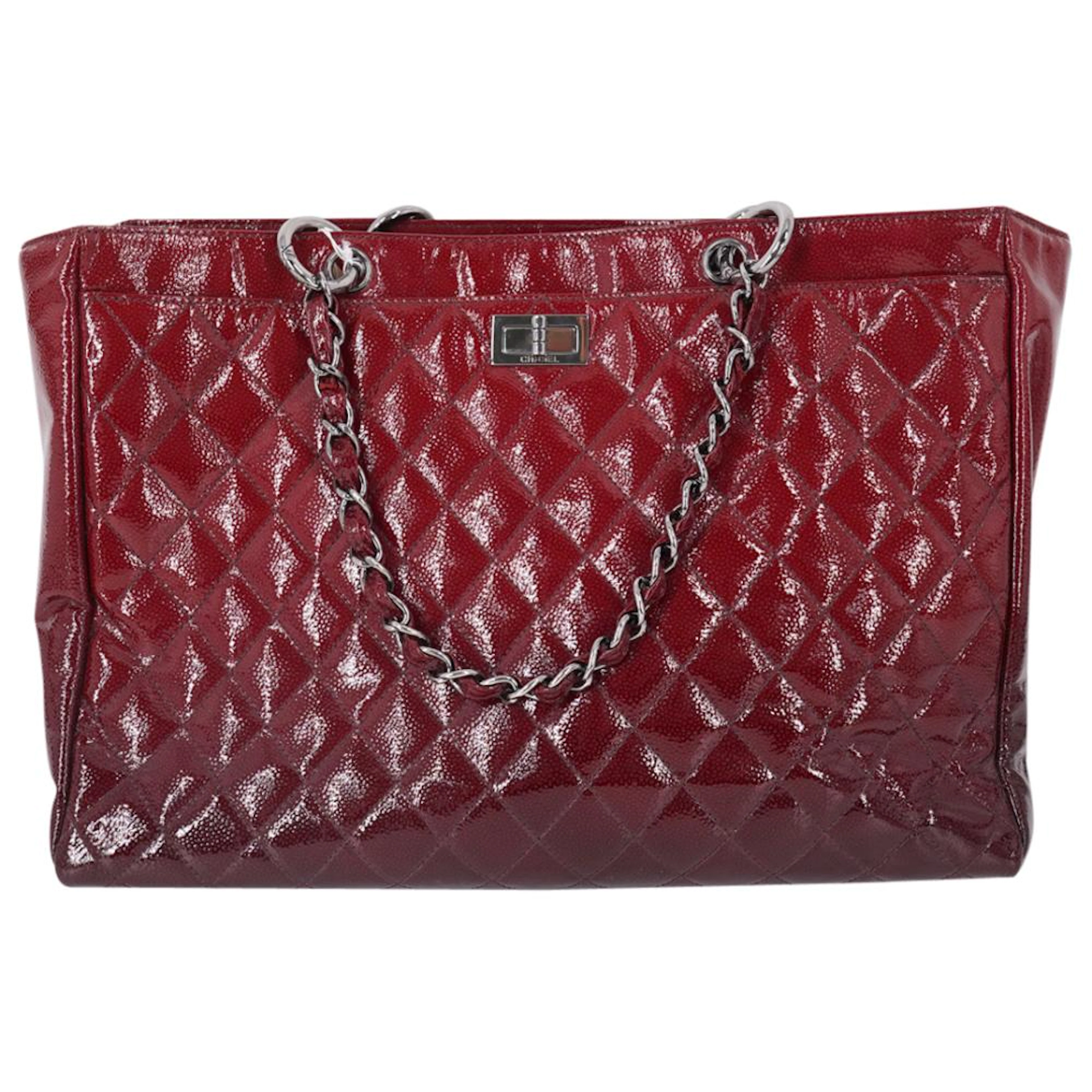 (2Pc) Chanel Quilted Tote Bag & Zip Pouch