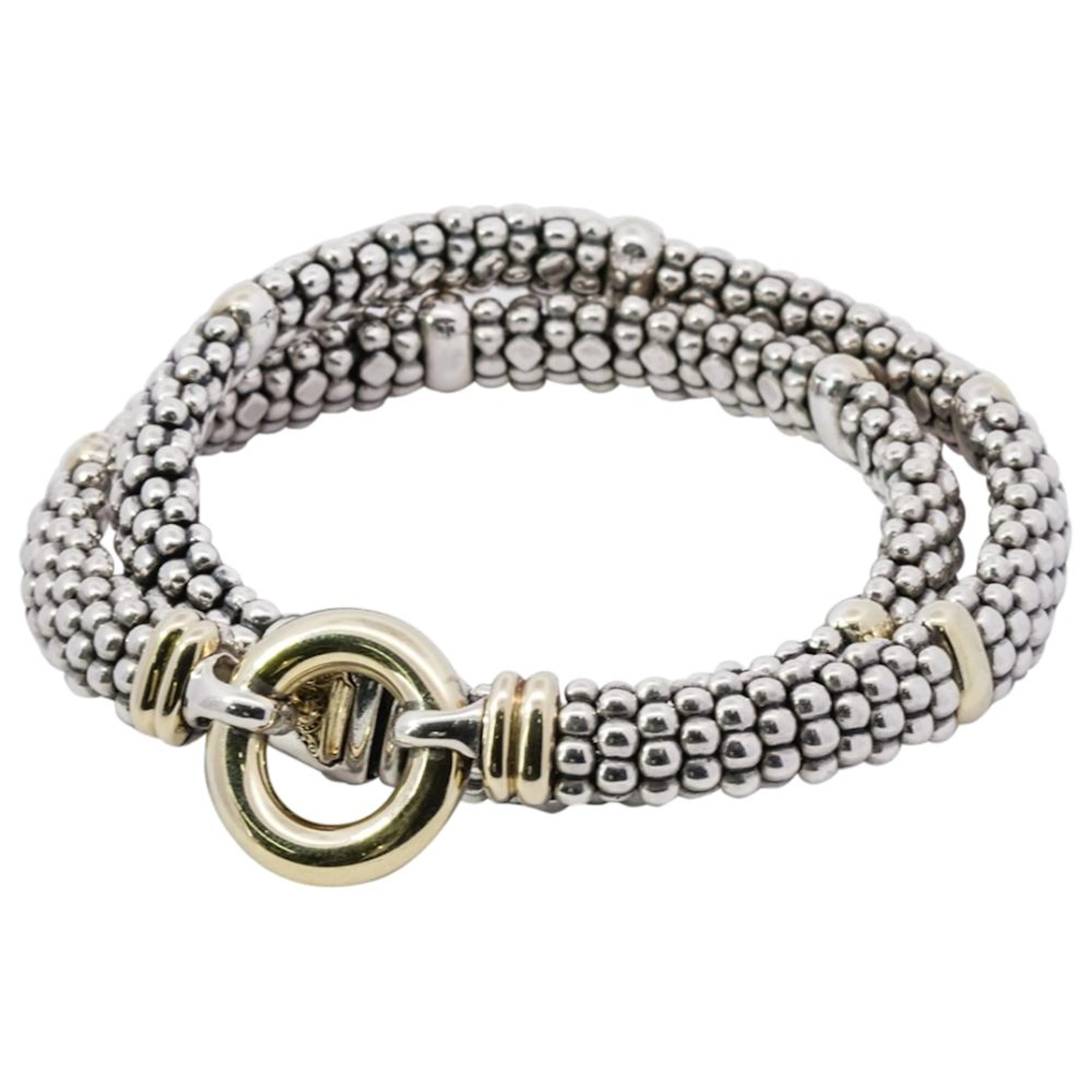 Lagos Caviar 18k Gold and Sterling Silver Necklace