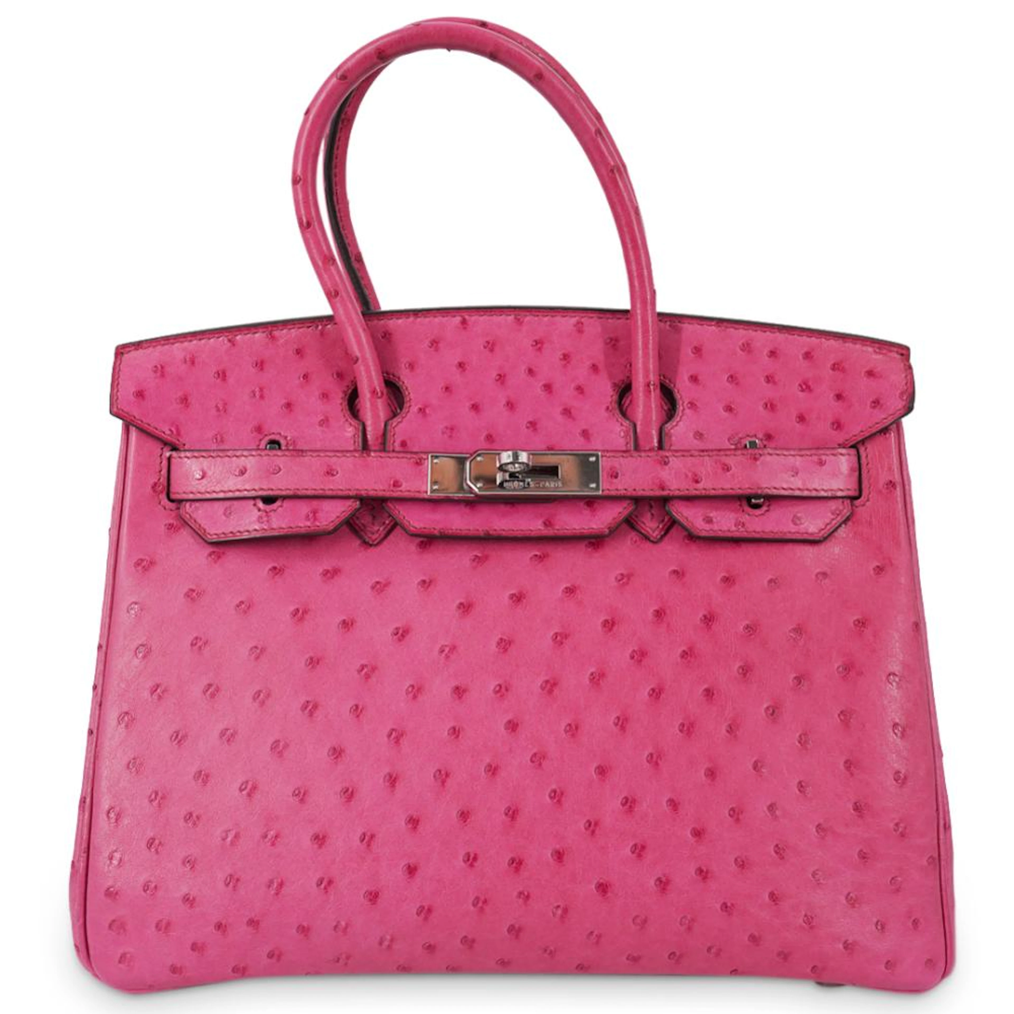 Hermes 30cm Fuschia Ostrich Birkin Bag
