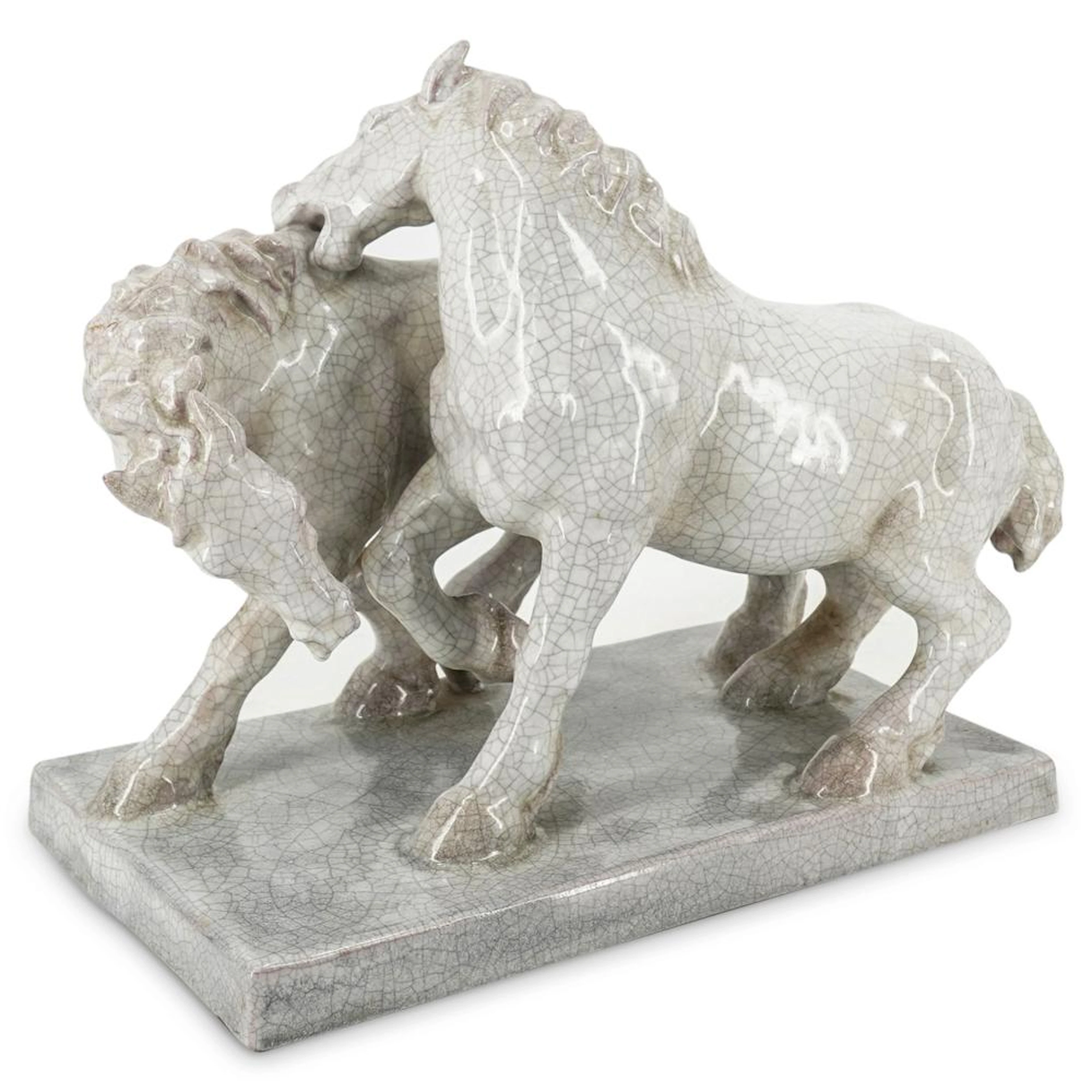 Signed Ceramic Horse Sculpture