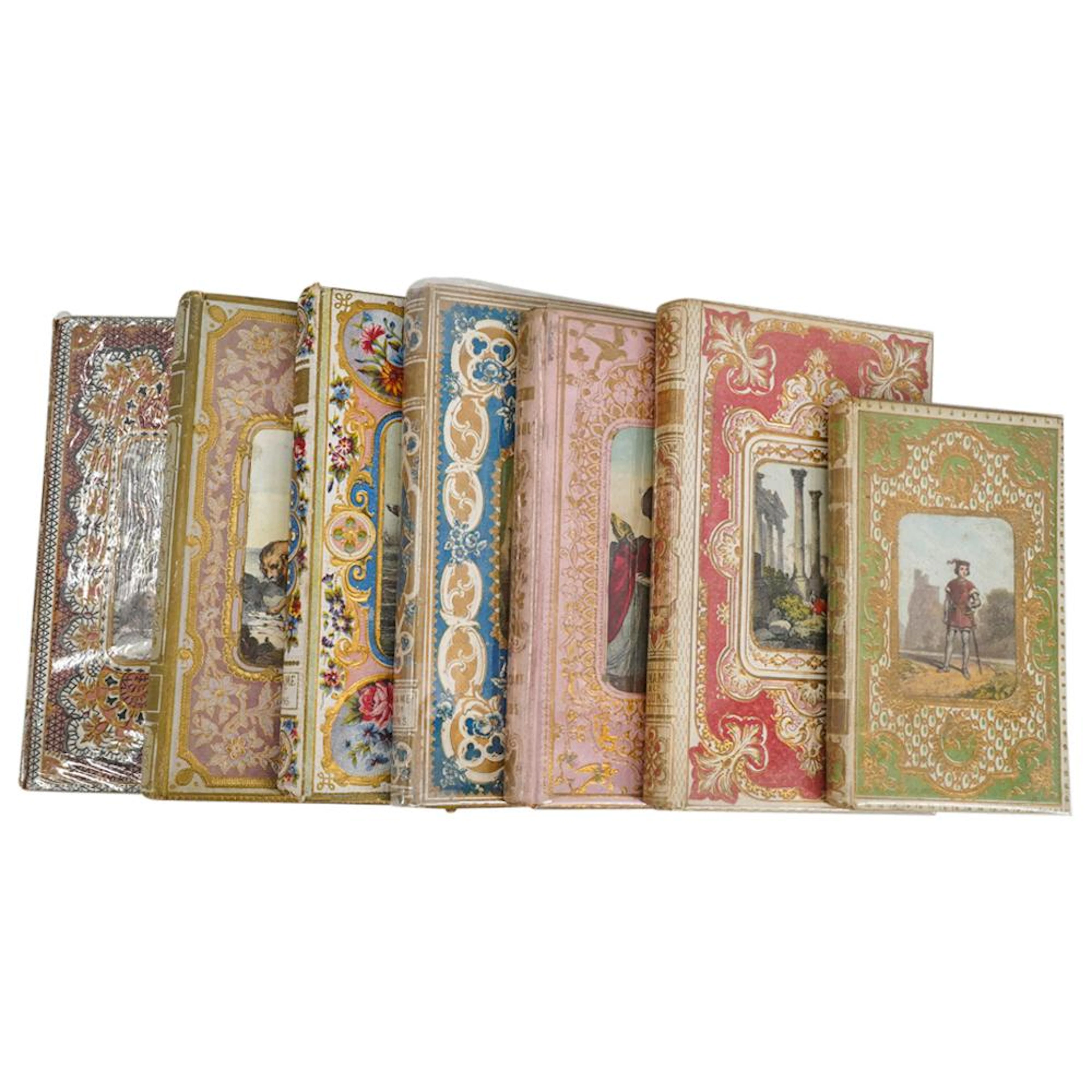 (7 Pc) Antique "Bibliotheque Jeunesse Chretienne" Book Collectio
