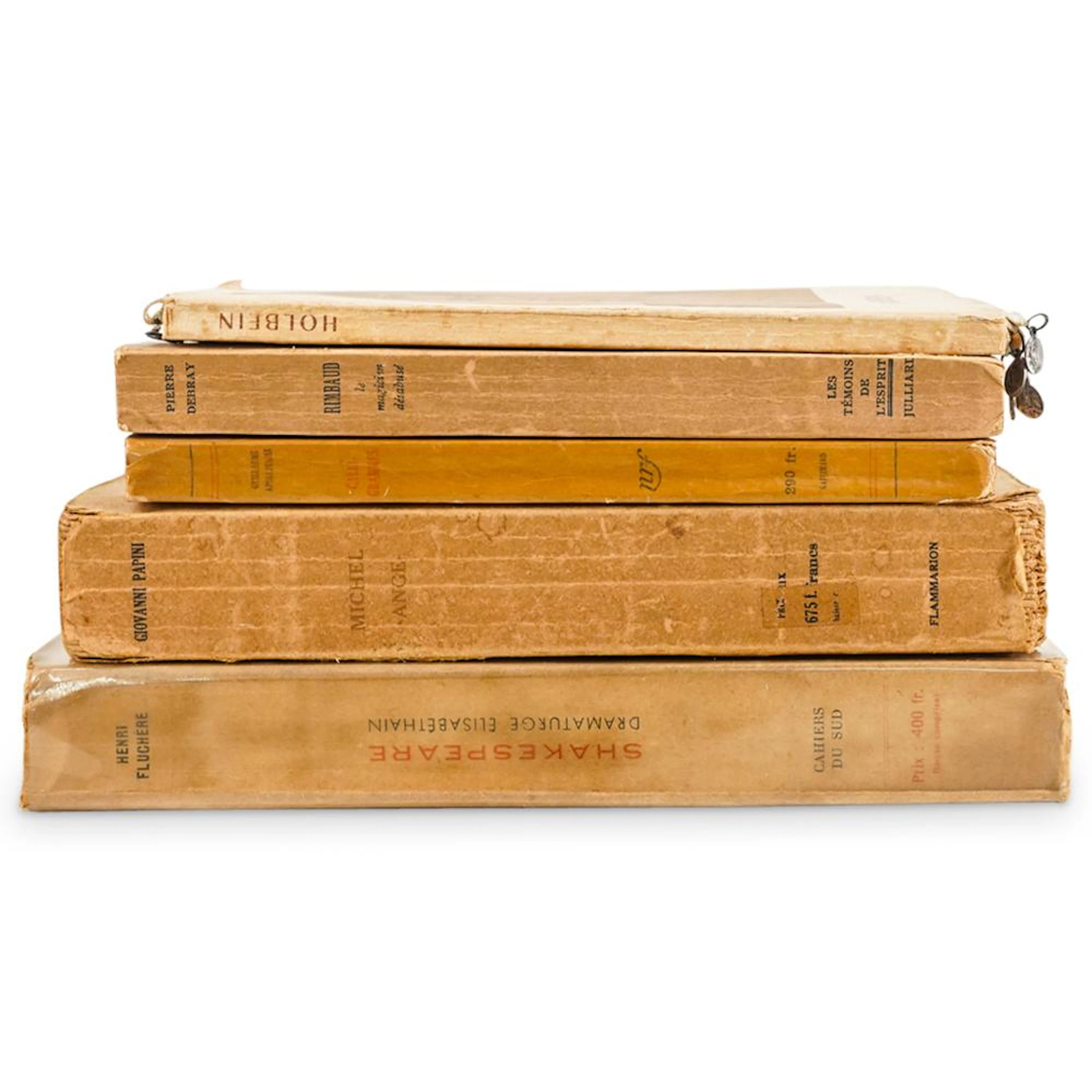 (5 Pc) French Assorted Soft Cover Books Grouping