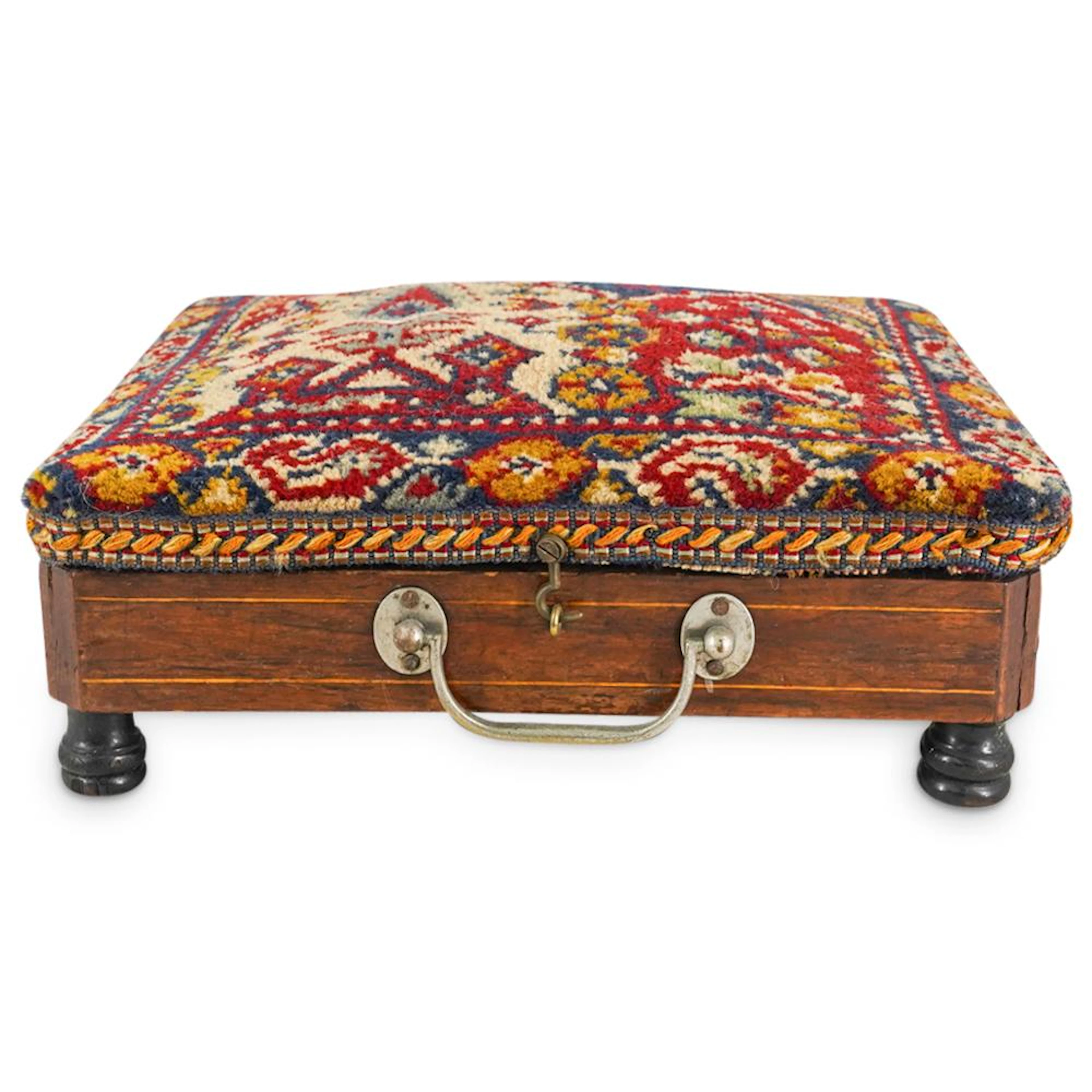 Au Bon Marche A. Boucicaut Kilim Rug Mahogany Chest