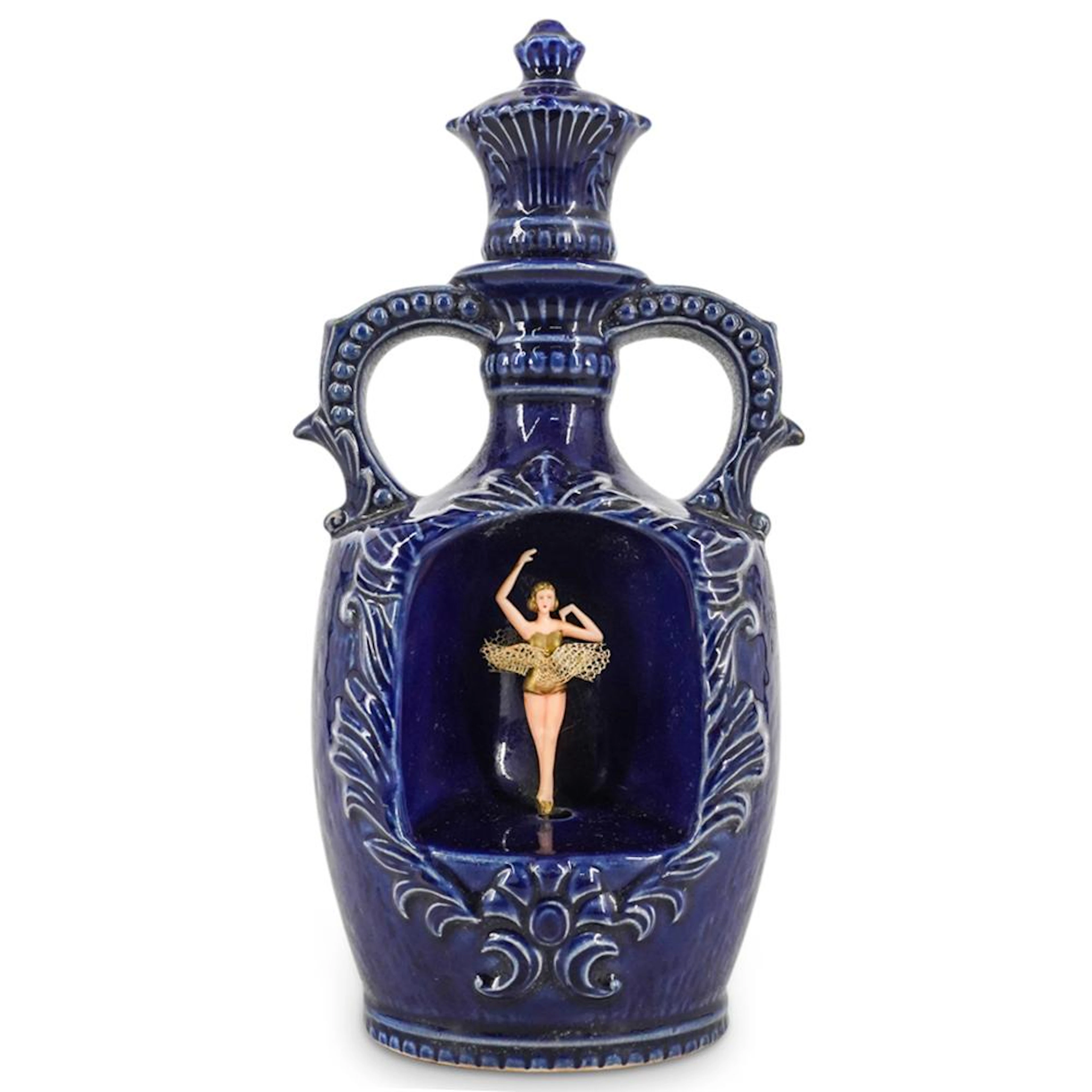 Antique European Porcelain Decanter Music Box