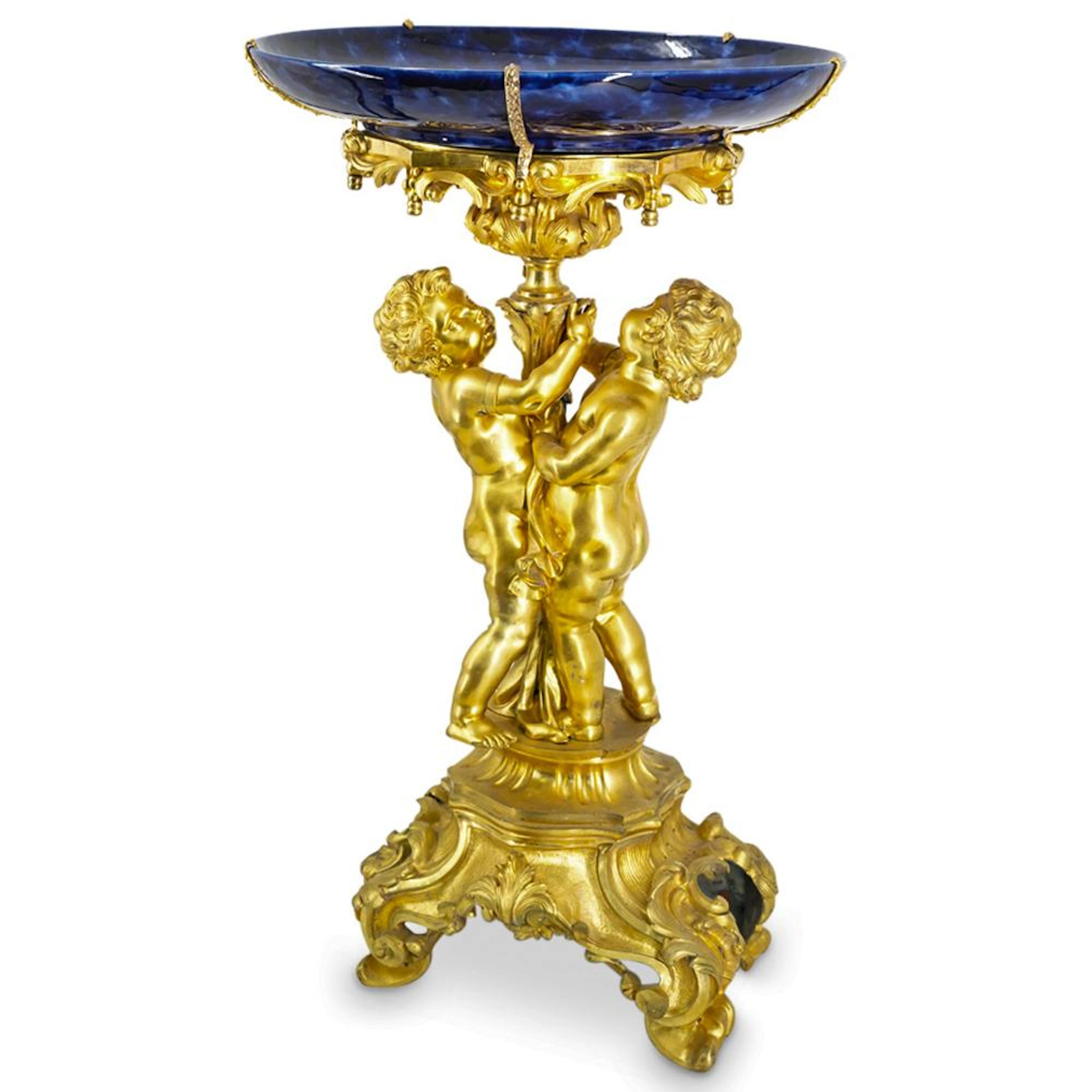 19th C. French Gilt Bronze Monumental Centerpiece