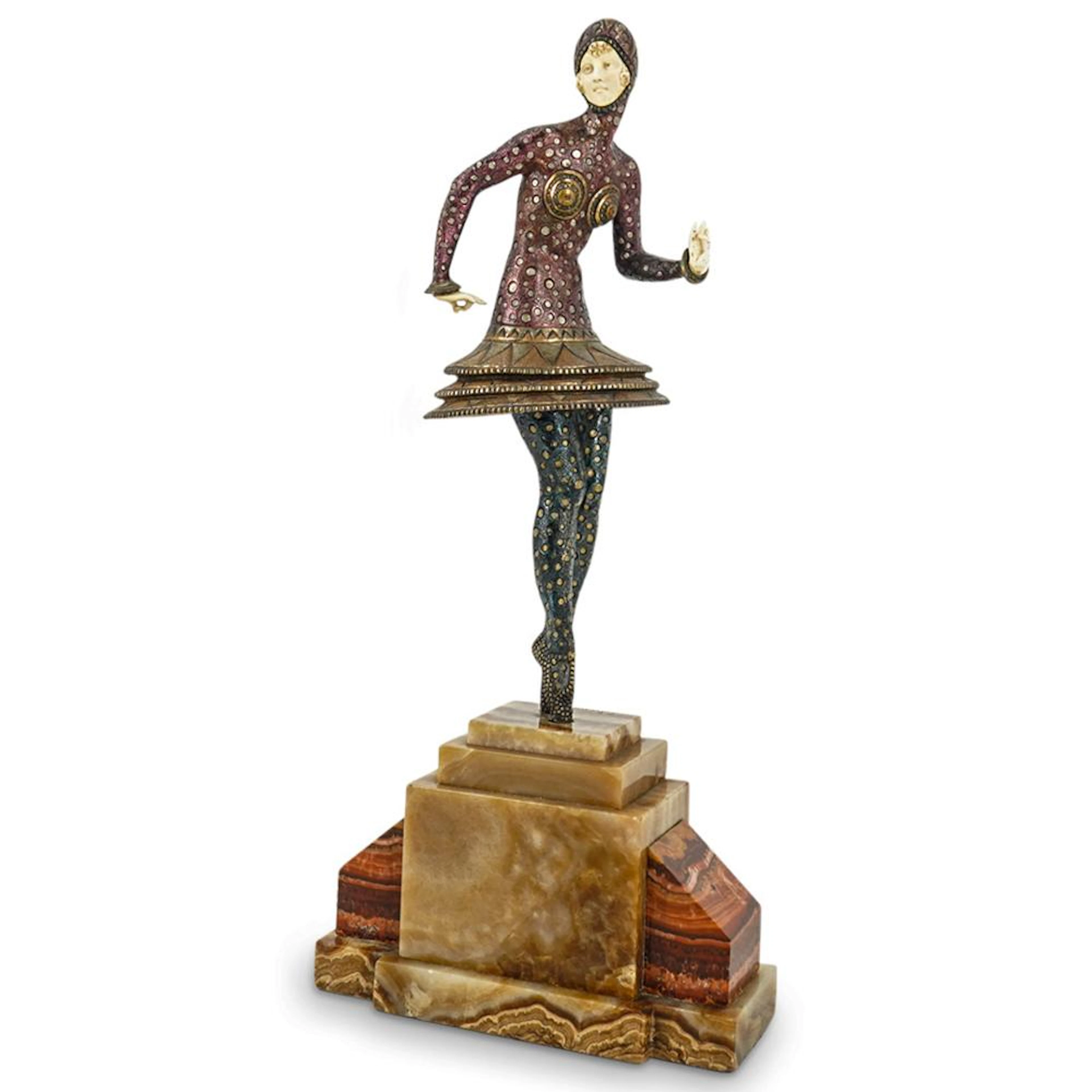 Demetre Chiparus (1886-1947) Bronze And Bone Dancer