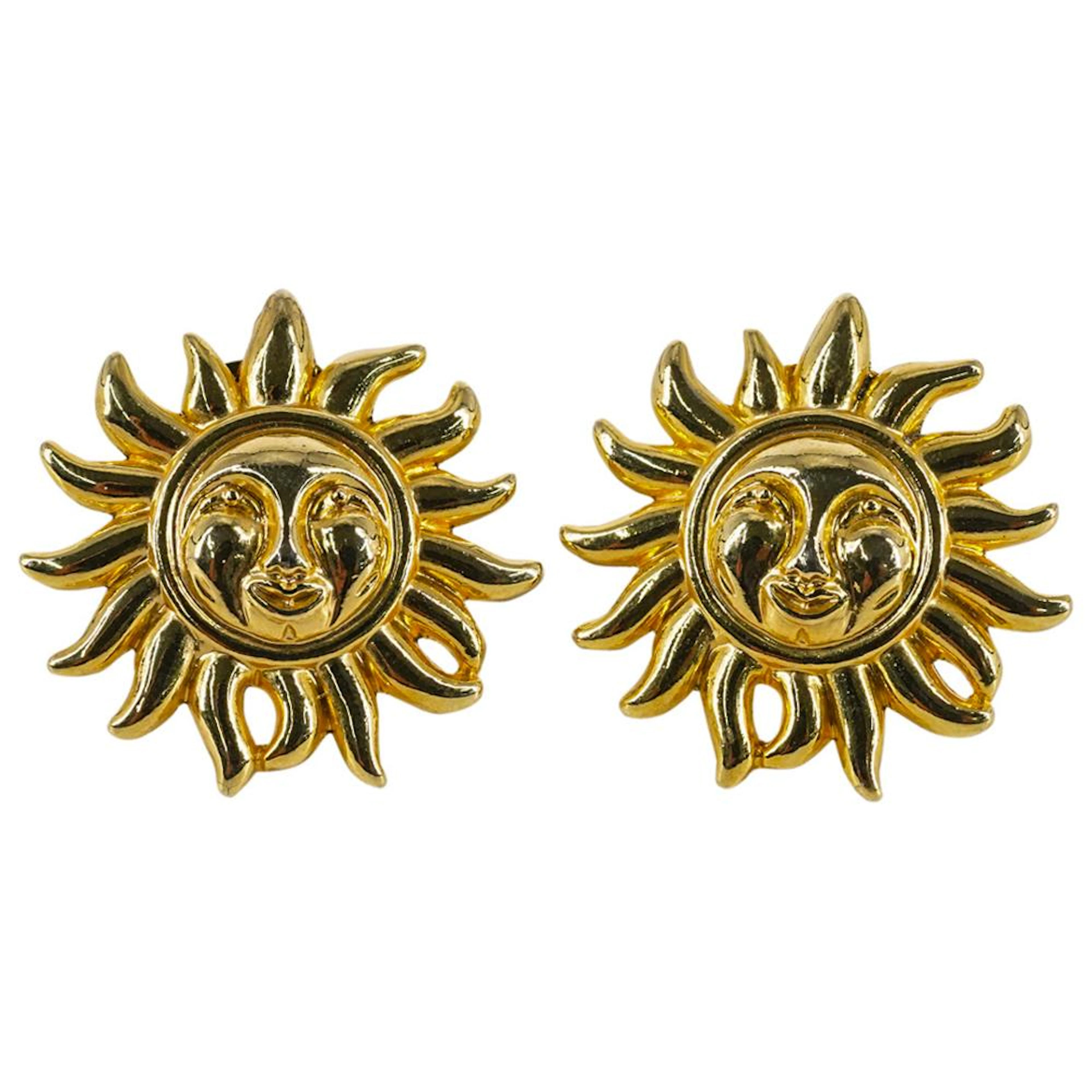 Versace Gold-Plated Clip-On Earrings