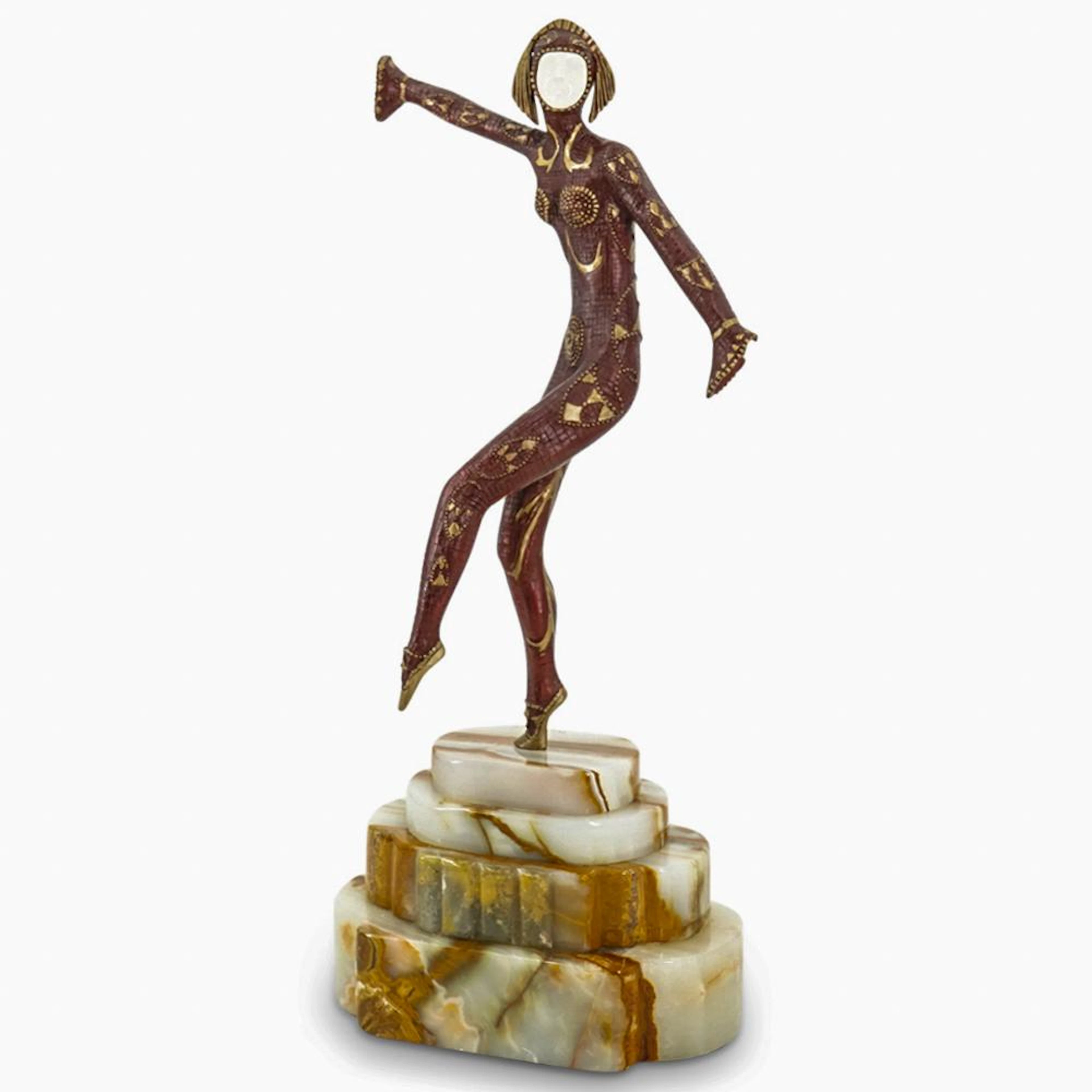 After Demetre Chiparus (1886-1947) Metal And Bone "Solo (Les Girls)"