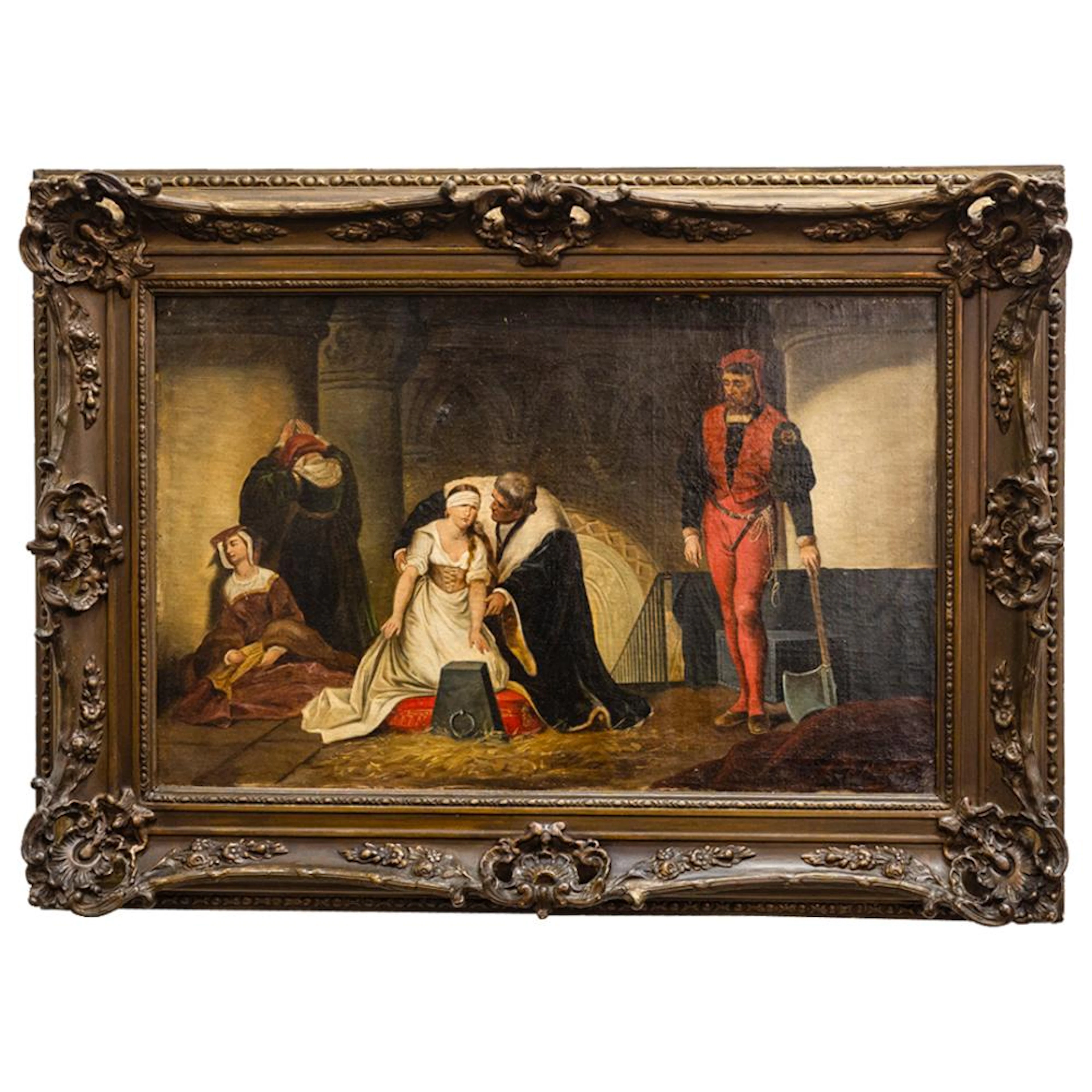 After Paul Delaroche "The Execution Of Lady Jane Gray" Oil On Canvas