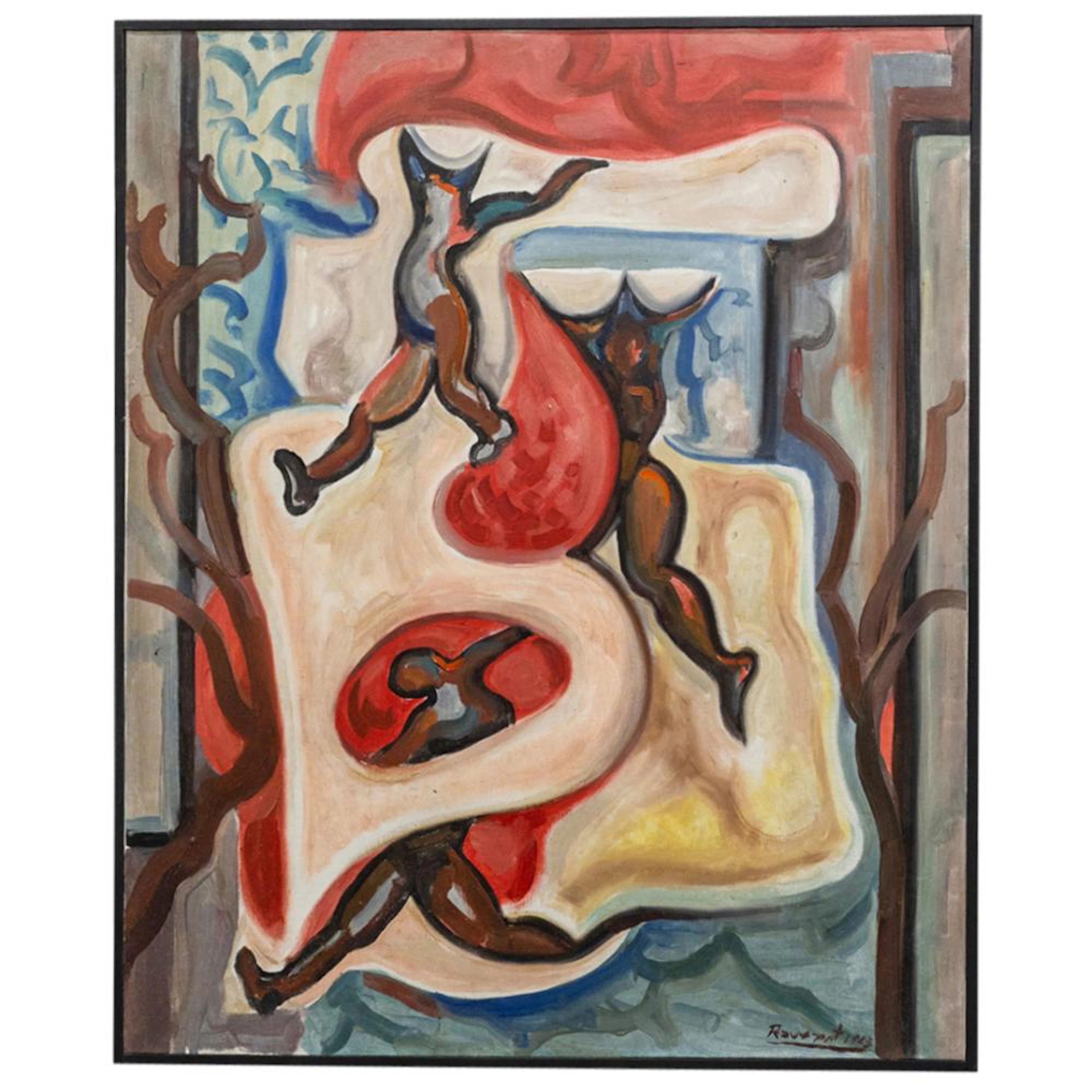 Domingo Ravenet (Cuban, 1905-1969) "Diablitos De Palestrina" Oil On Canvas