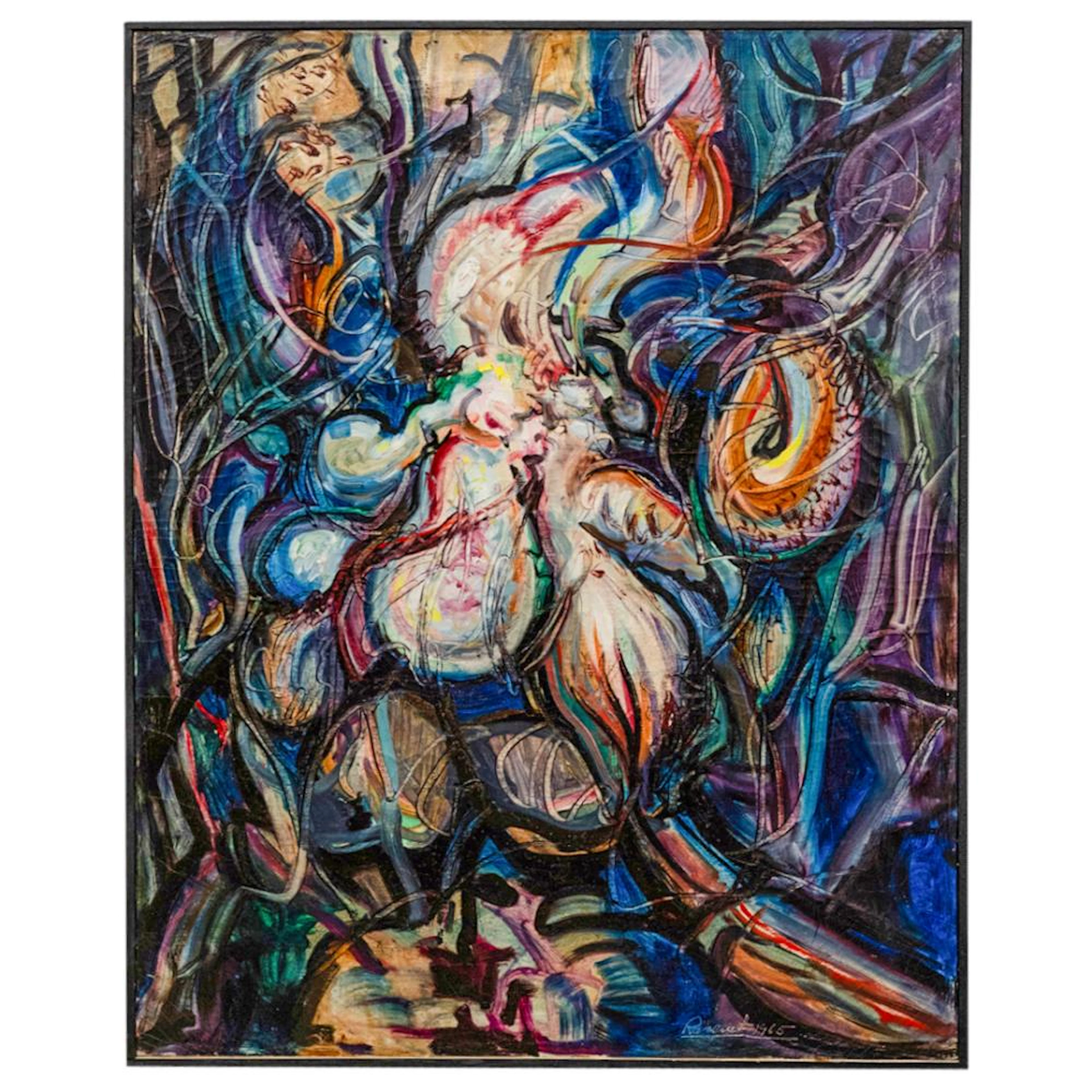 Domingo Ravenet (Cuban, 1905-1969) "Brotes De La Tierra" Oil On Canvas