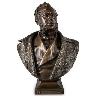 Antique Albert Ernest Carrier Belleuse Bronze Bust Of Menier