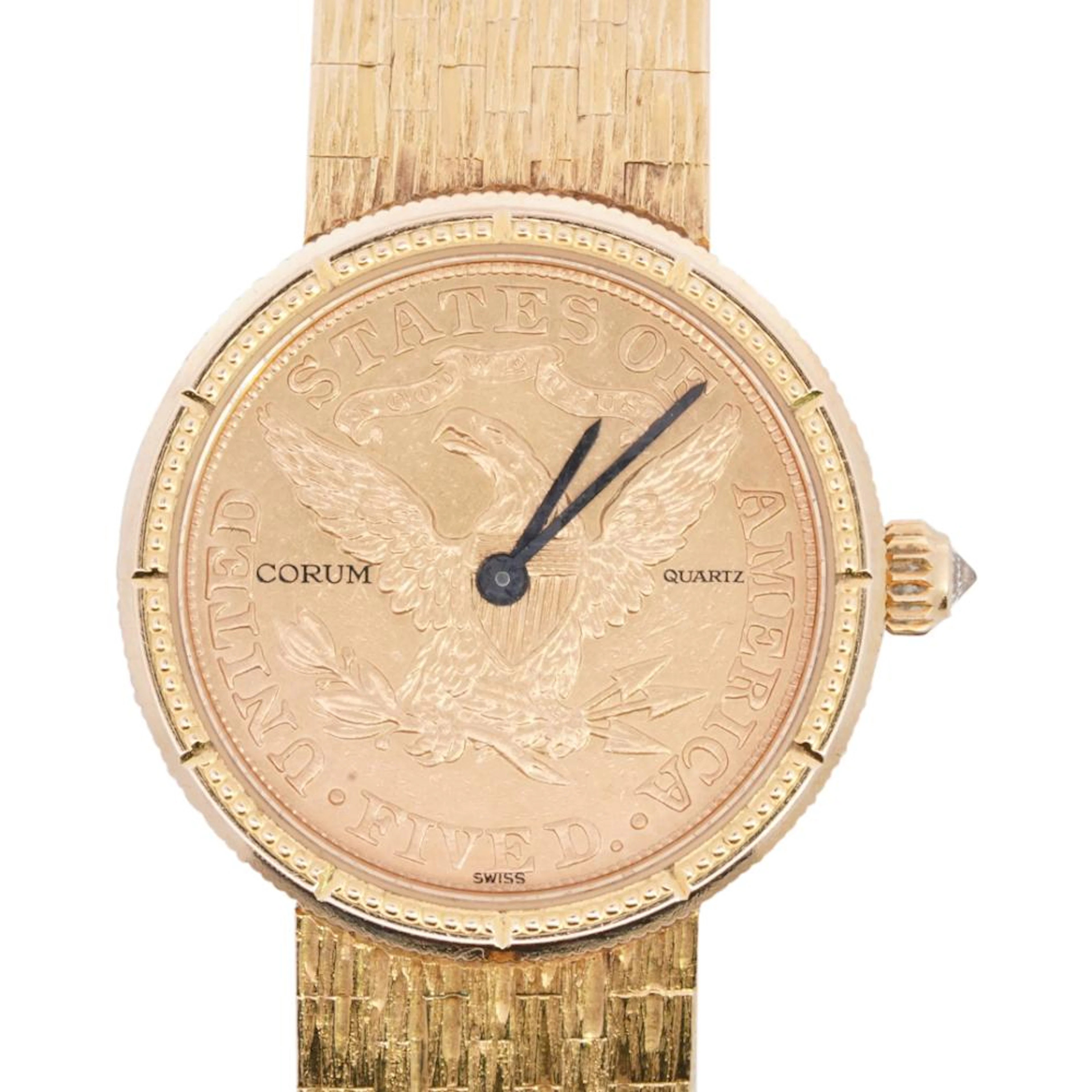 Corum 18k and 5 Dollar Gold Coin Watch