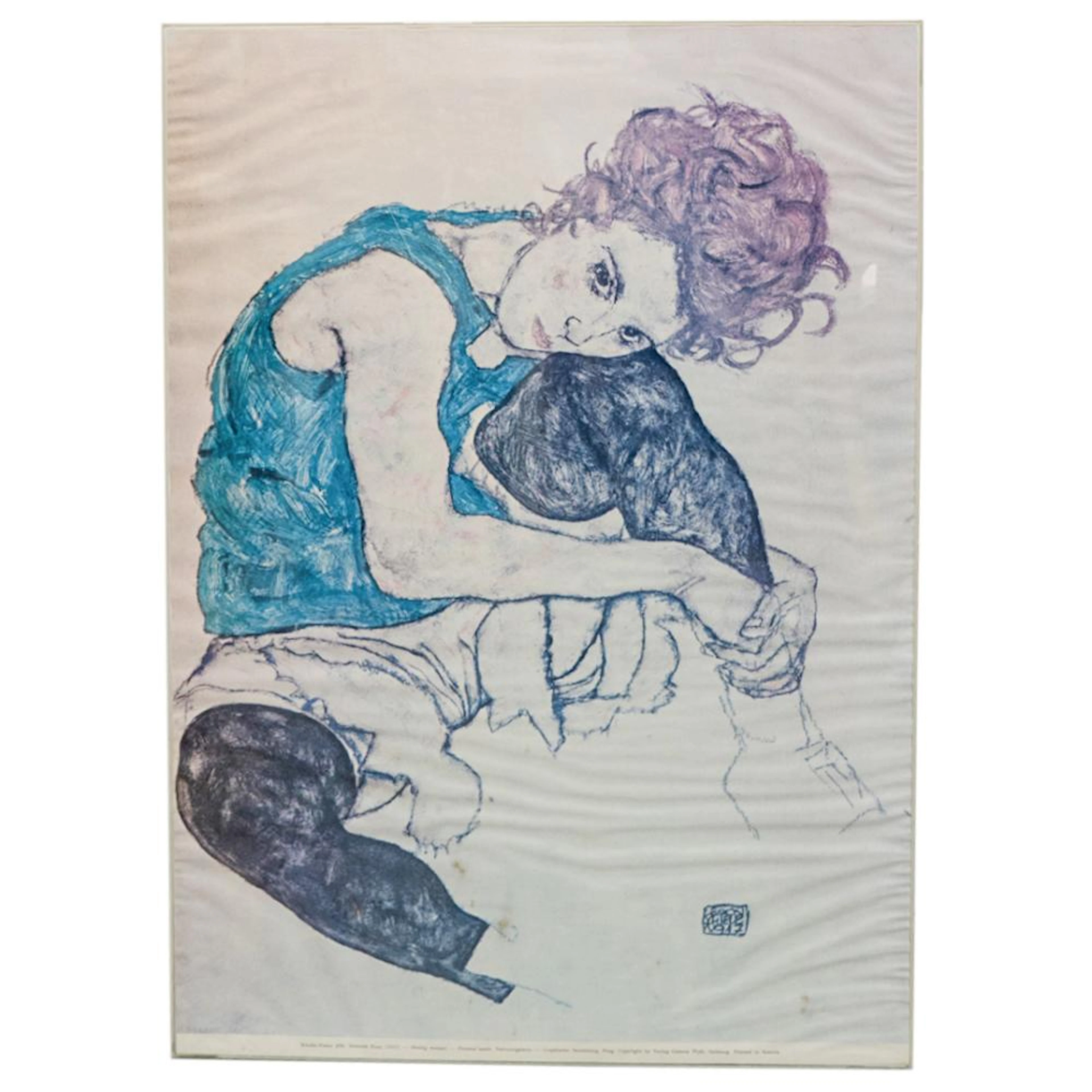 Egon Schiele (1890?1918) "Sitting Woman" Exhibition Poster