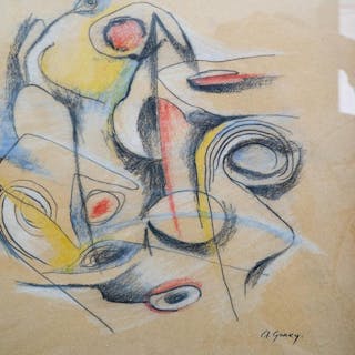 Attr. To Arshile Gorky (1904?1948) Wax On Paper