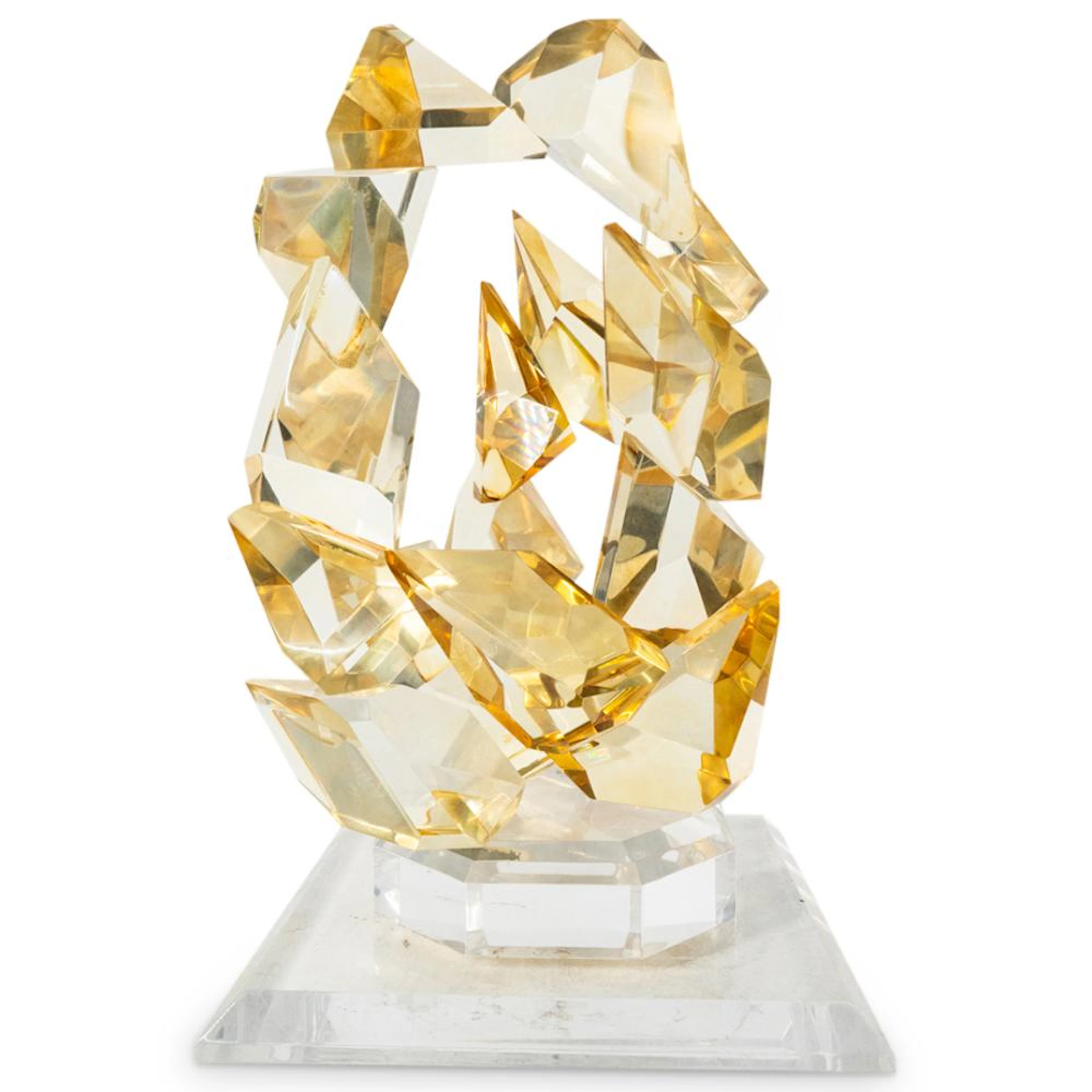 Signed R. Goddett "ENVY" Lucite Sculpture