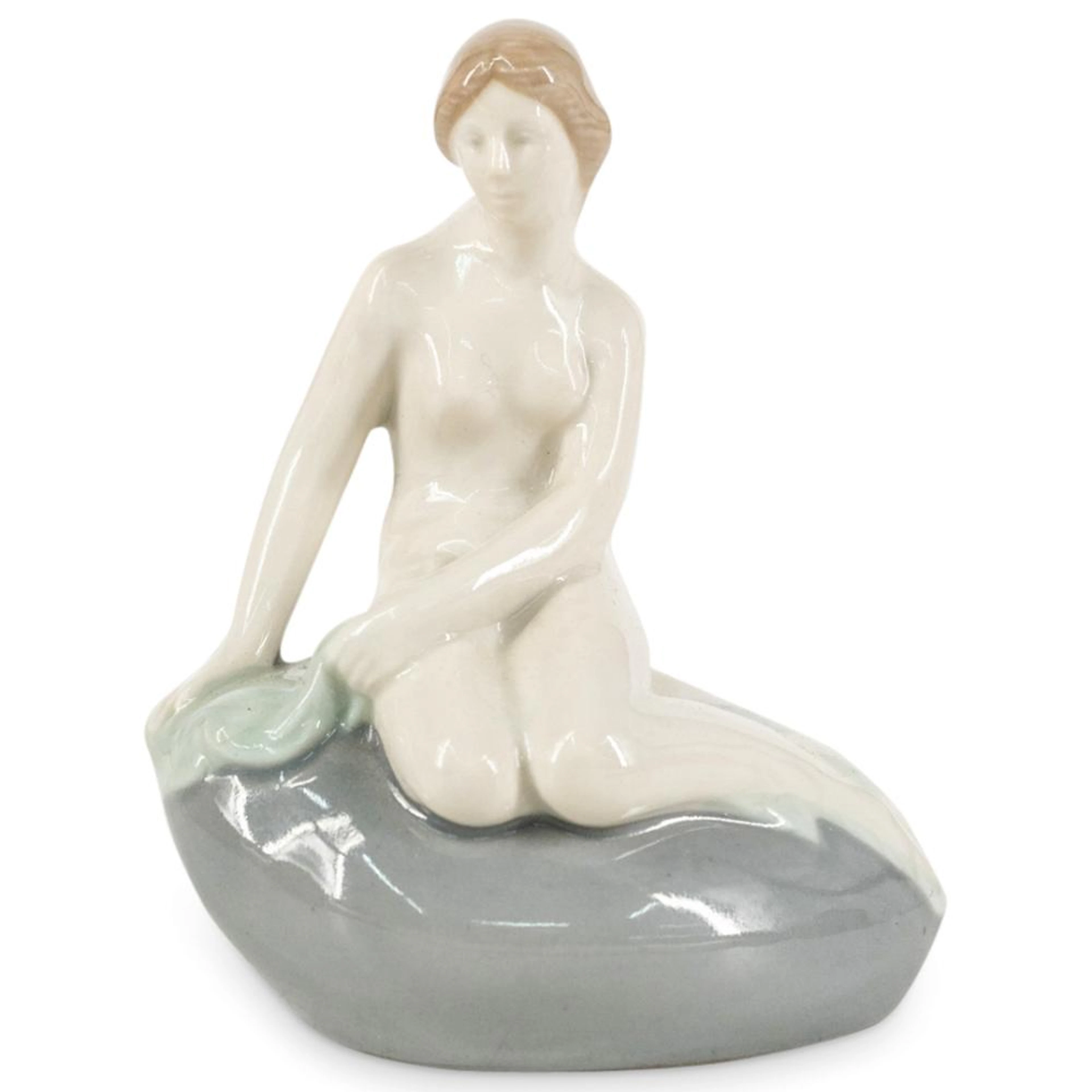 Glazed Porcelain "Little Mermaid" Figurine