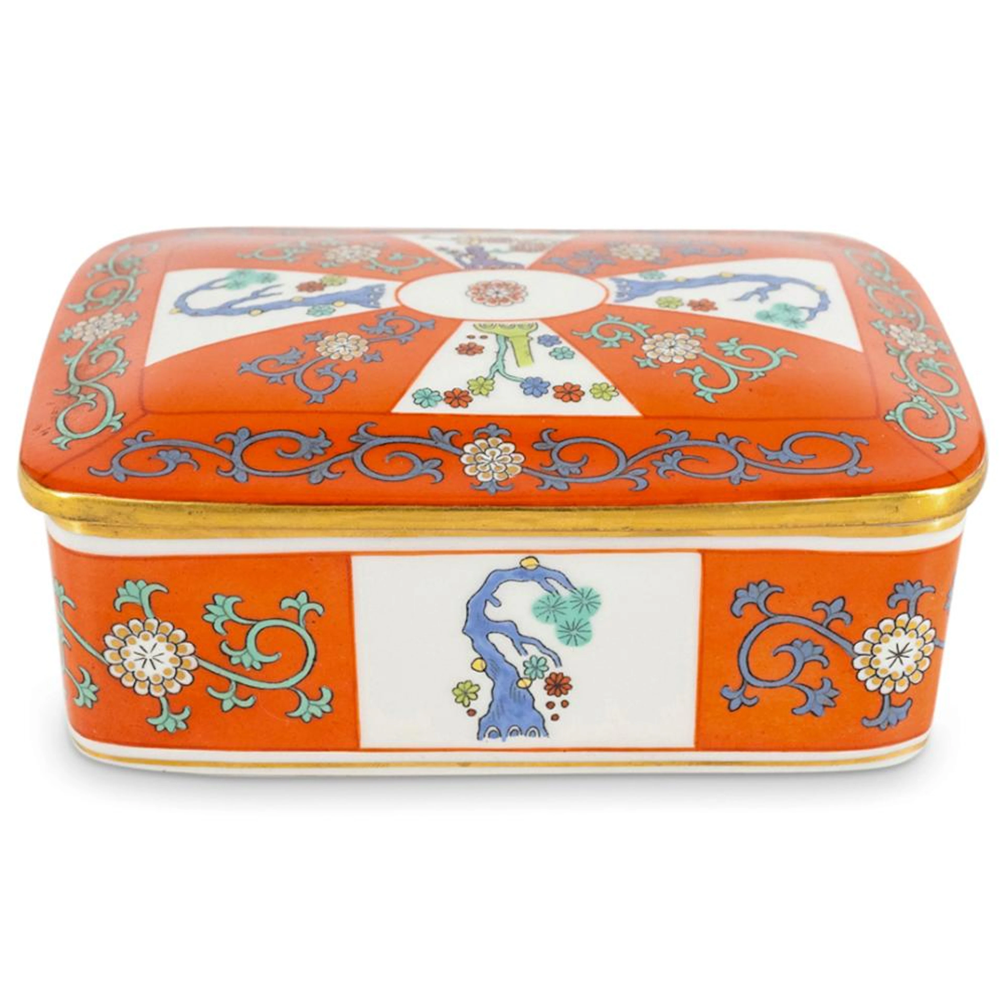 Herend Porcelain Cigarette Box W/ Lid