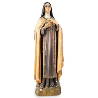 St. Therese Of Lisieux Plaster Sculpture