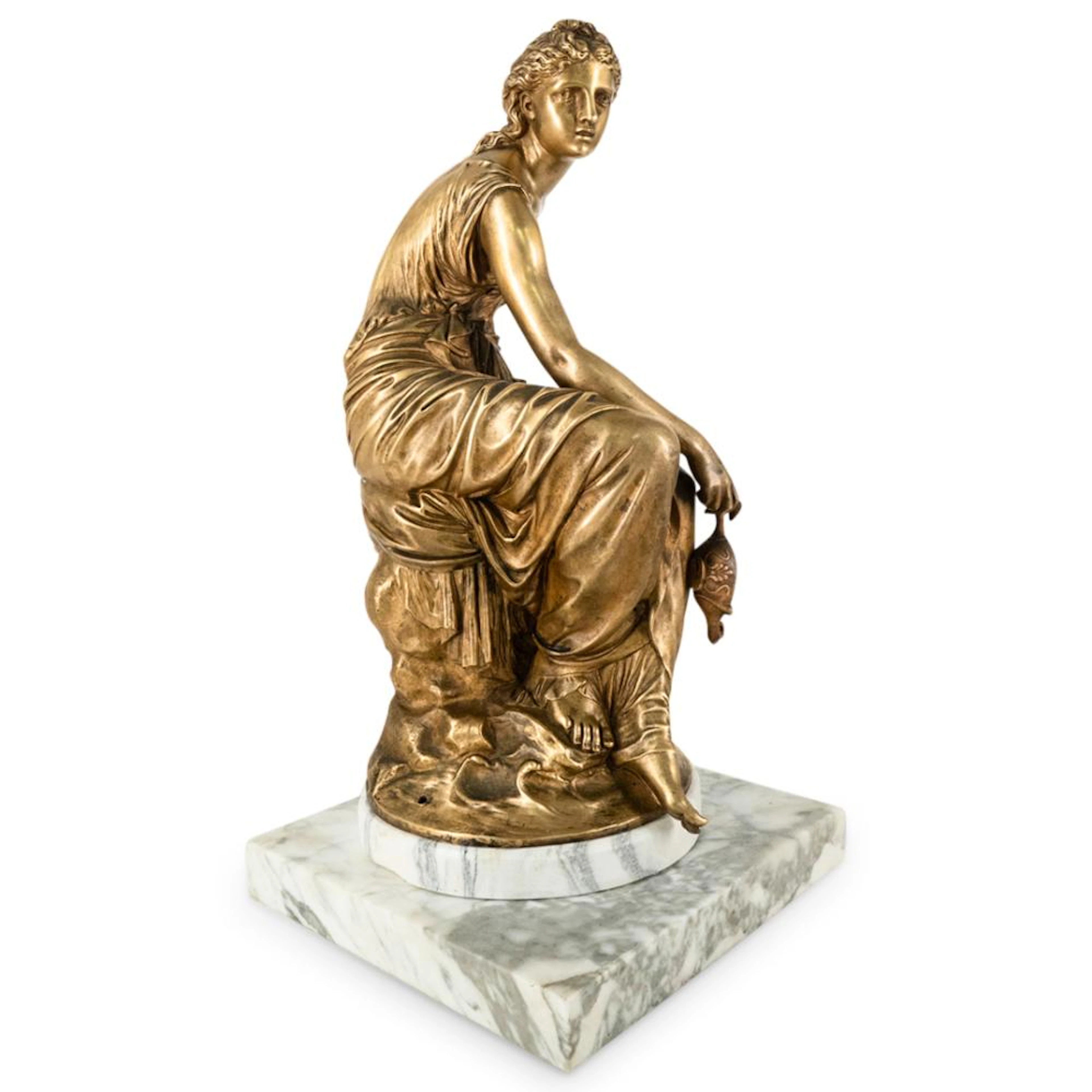 After Etienne-Henri Dumaige "La Nuit" Bronze Sculpture