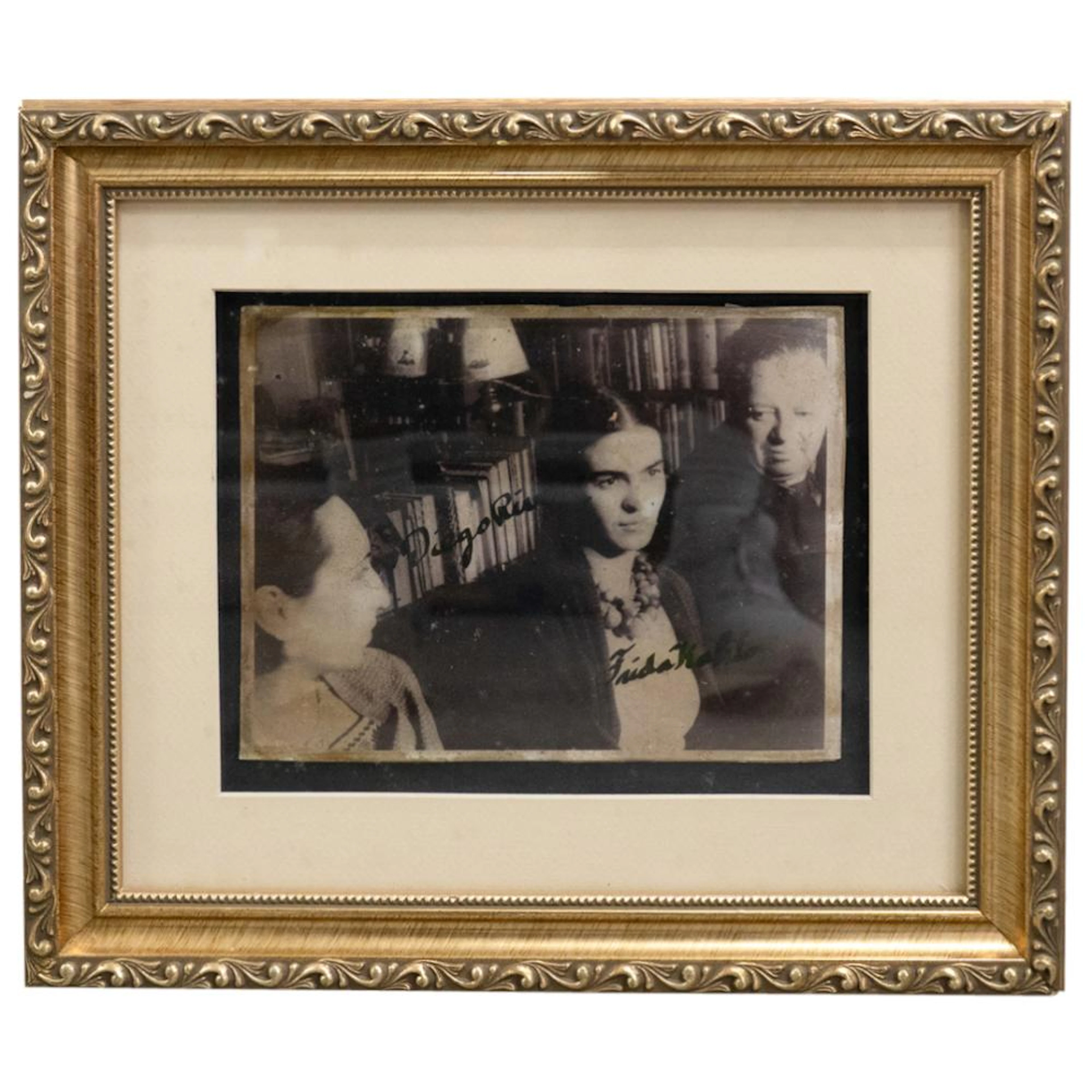 Frida Kahlo (1907-1954) & Diego Rivera (Mexican, 1886?1957) Signed Photograph