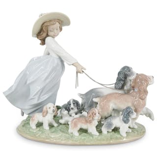 Lladro "Puppy Parade" Glazed Porcelain Figurine